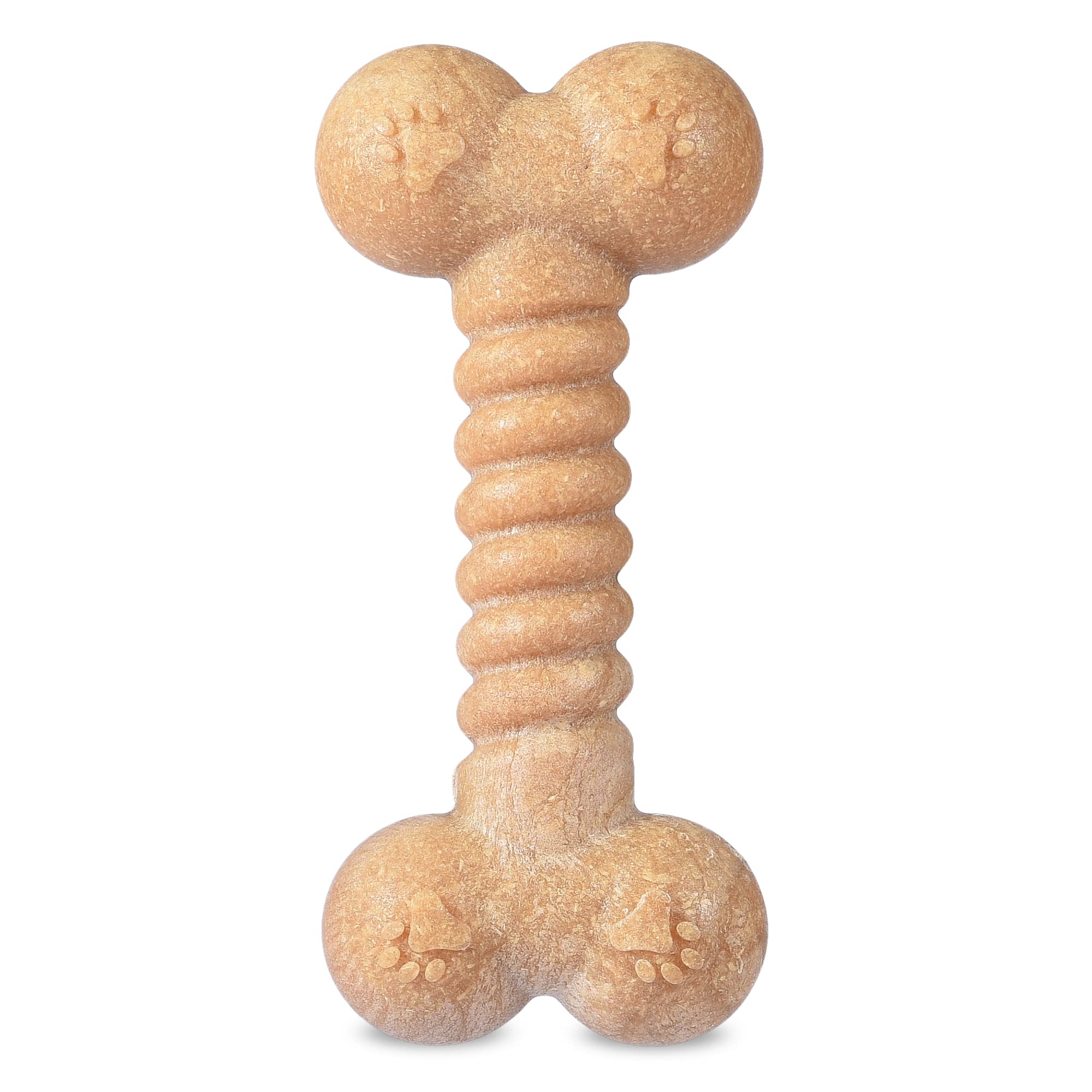 Arm & Hammer for Pets Barkies Classic Bone Compressed Wood Collection, 5 Inch Peanut Butter Flavored Wood Blend Chew Toy| Faux S