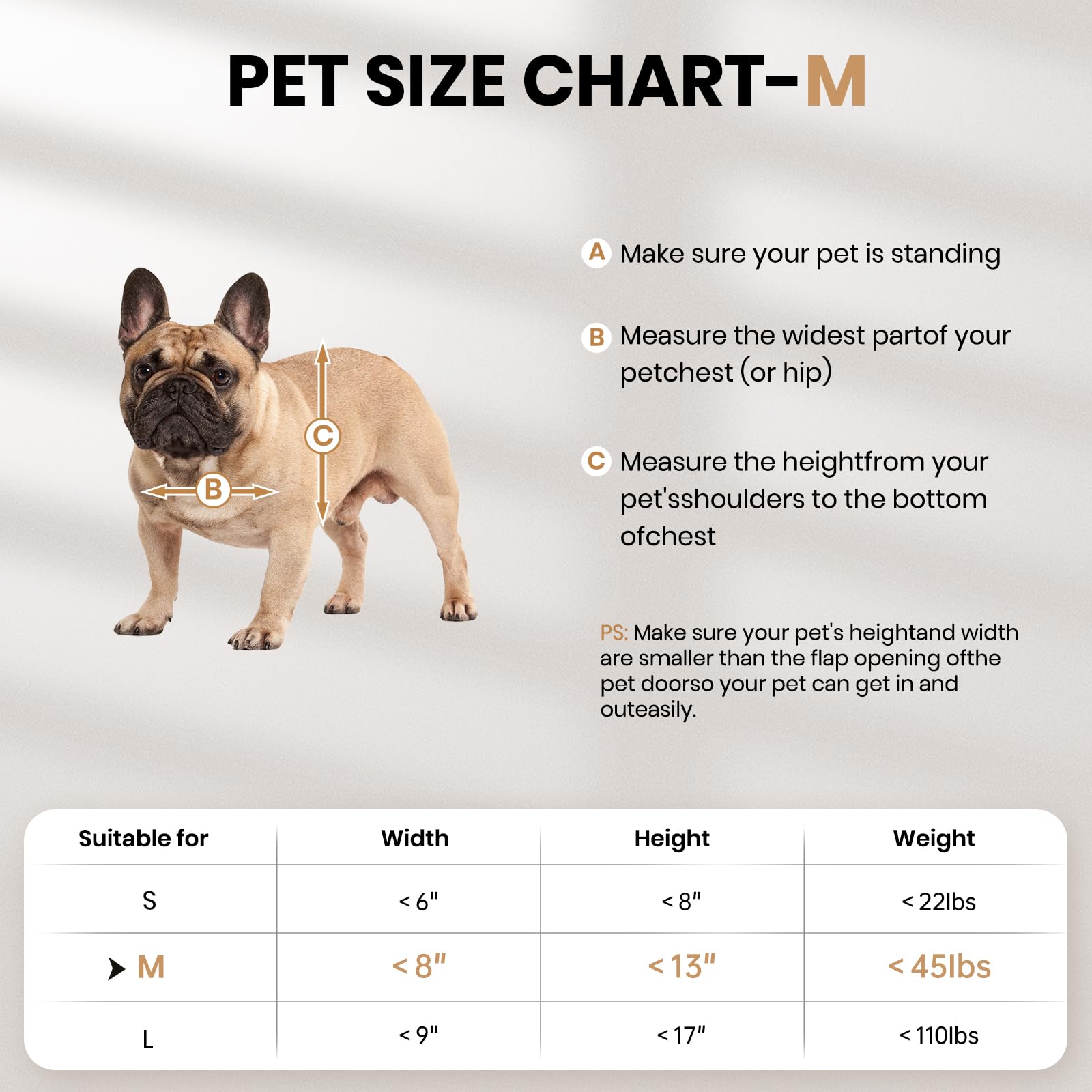 Dog Door For Door, Doggy Door Doggie Door, Medium Dog Door All Aluminum Black, Heavy Duty Pet Door, Double Magnetic Flaps, Therm