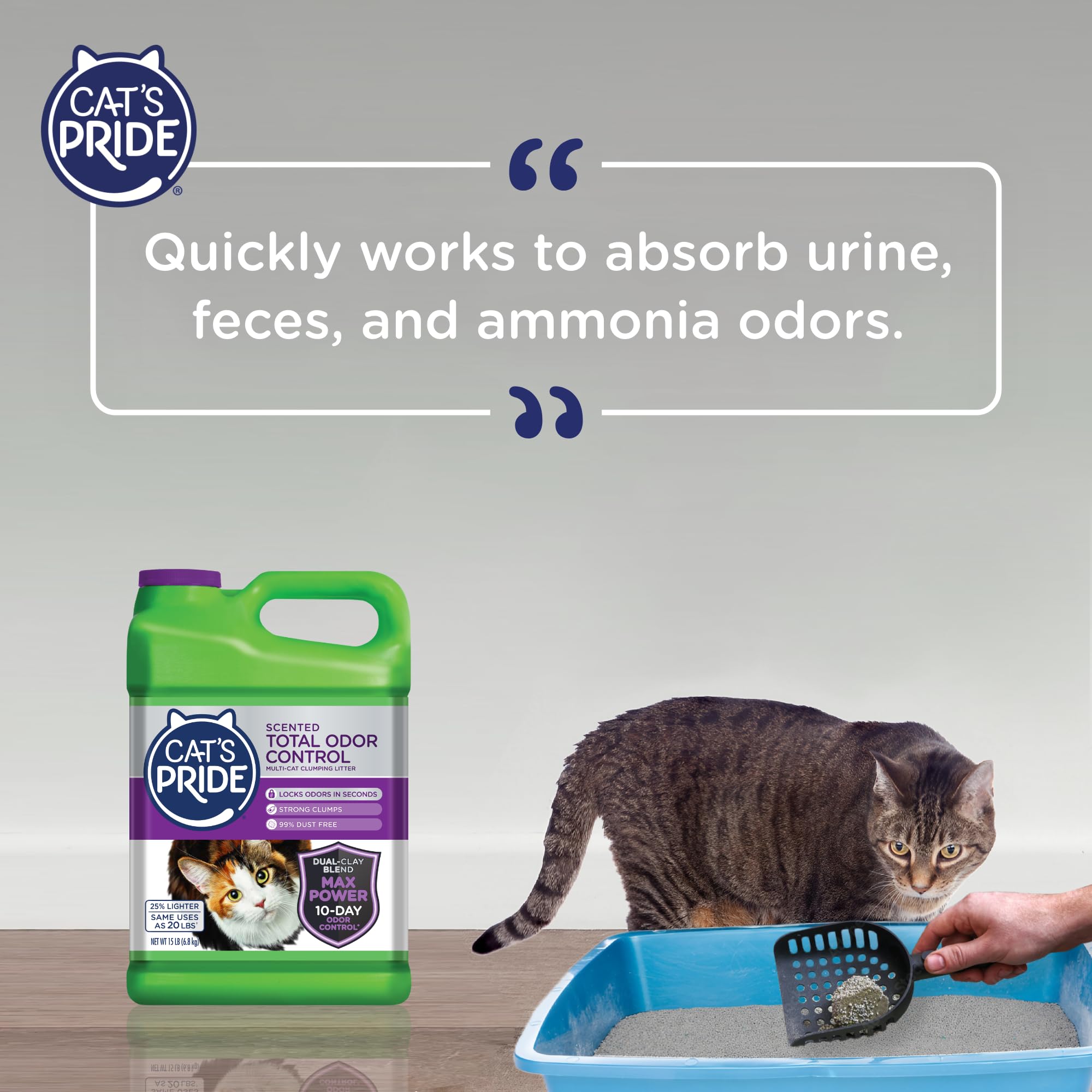 Cat'S Pride Fresh & Light Fresh And Clean Scent Cat Litter 15 Lb.