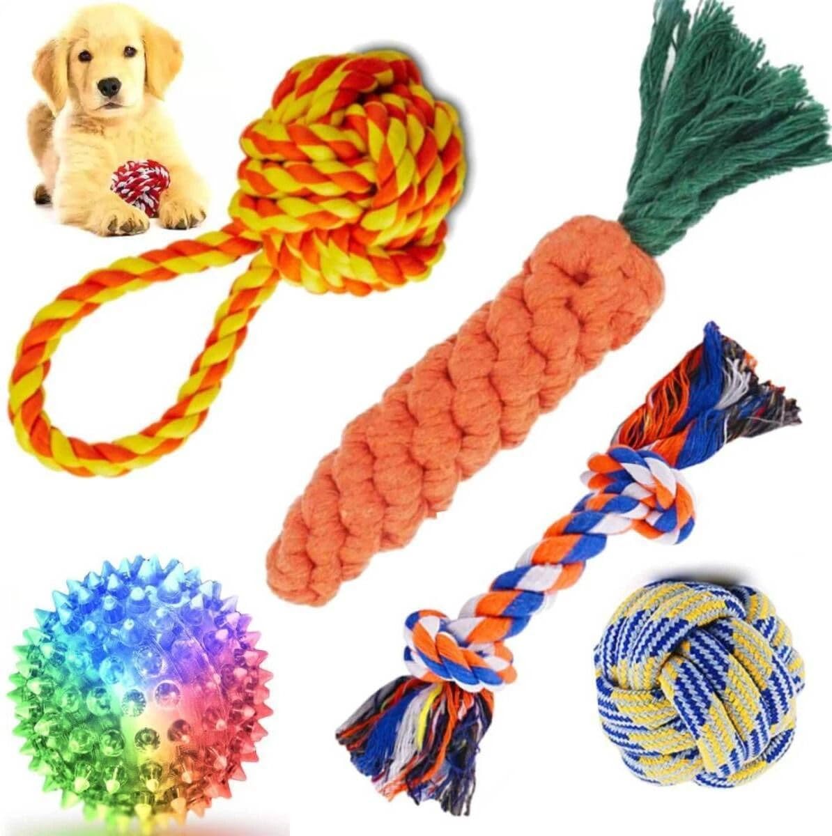 Agirav Chew Dog Toys Rope For Small &Medium Dogs For Teething Suitable Chewers Puppies