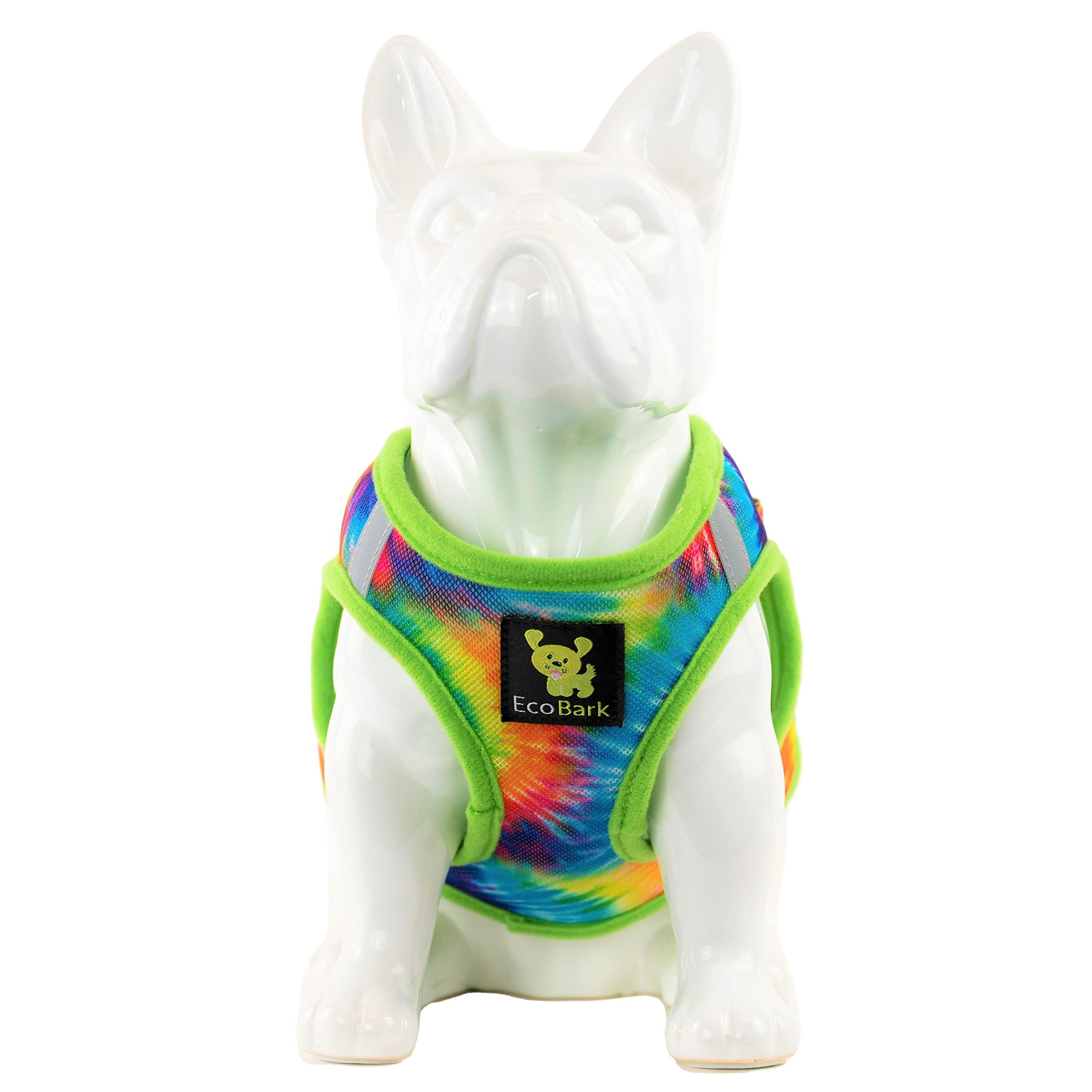 EcoBark Step in Dog Harness - Soft Mesh, No Pull, Reflective, XS, Tie-Dye