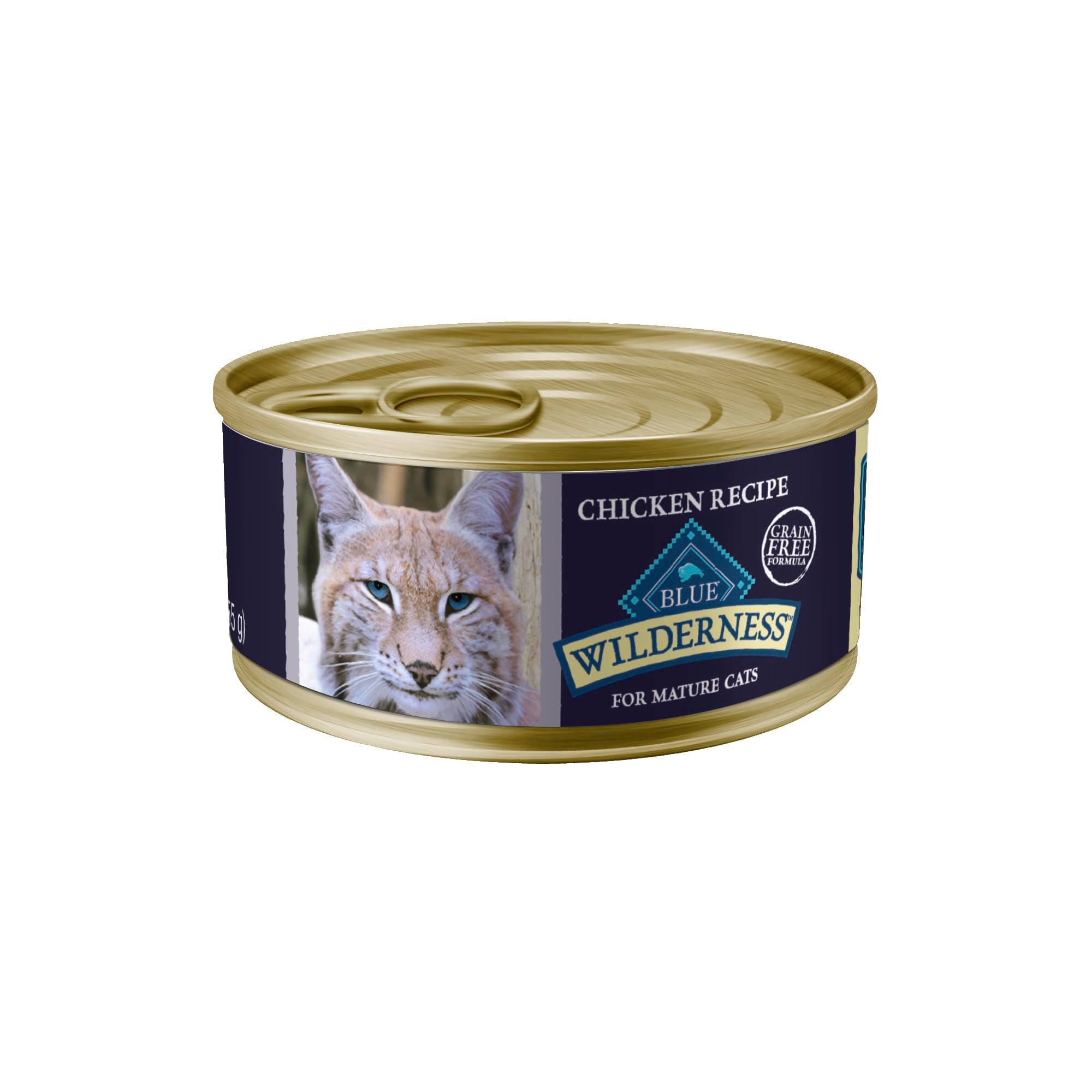 Blue Buffalo Wilderness High-Protein Grain-Free Wet Food For Adult Cats 7+, Chicken Recipe, 5.5-oz., 24-count
