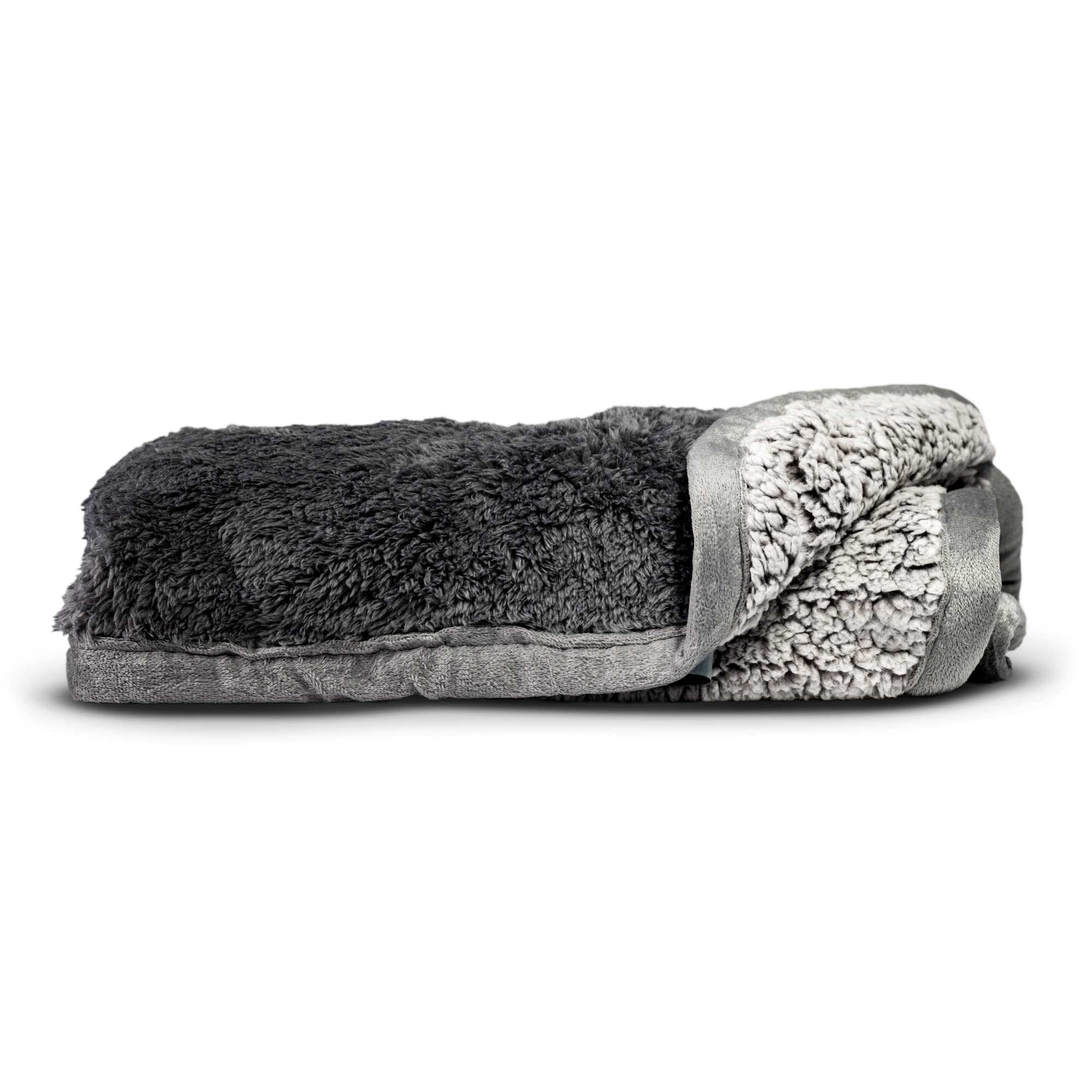 Pet Parents Pawtect Premium Waterproof Cat & Dog Blanket With Wickquick & Sherpup Technology, Puppy & Cat Blanket, Slate 50X60
