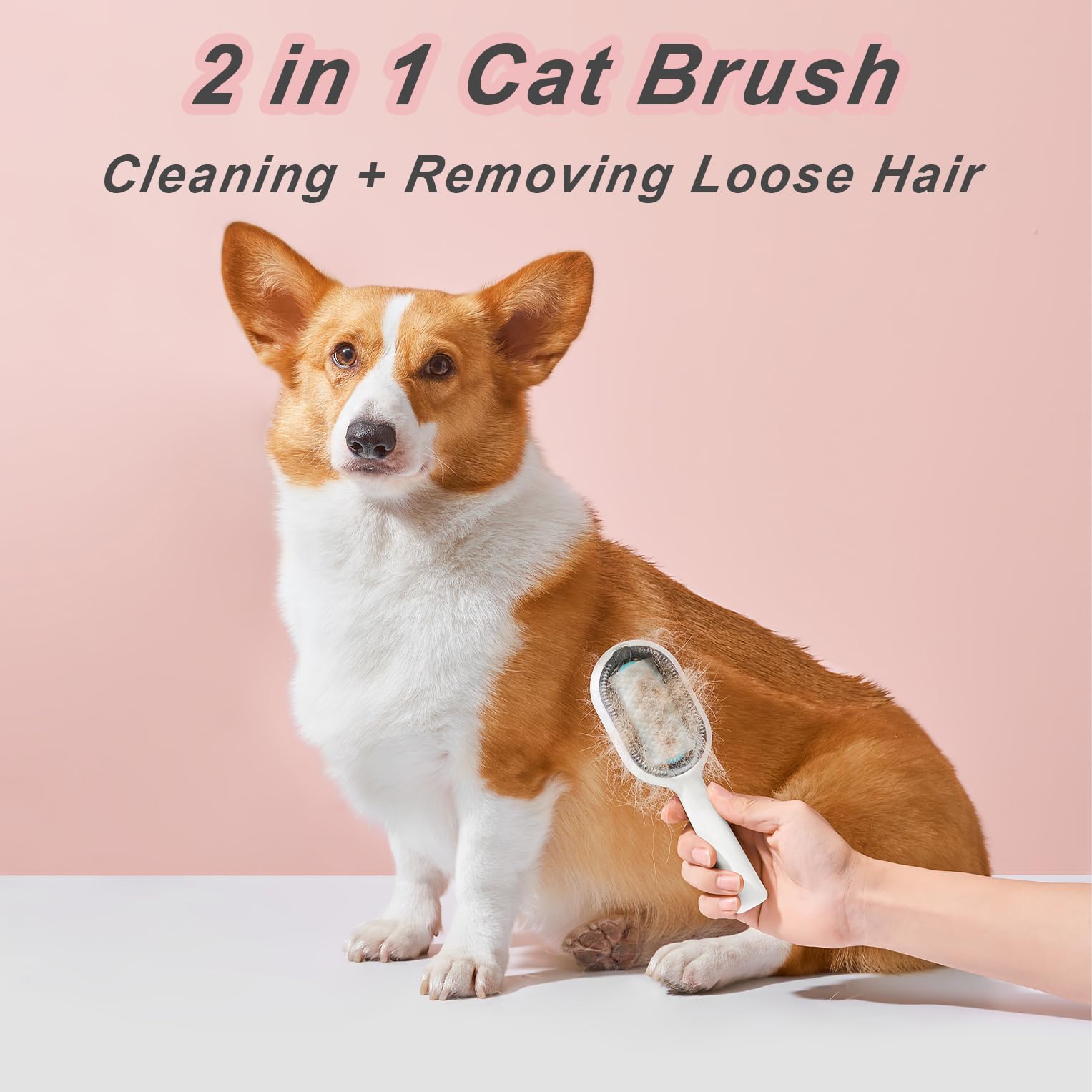 Dumpill Cat Hair Brush With Water, Sticky Brush 2.0 For Cats, 4 In 1 Cat Grooming Brush, Pet Hair Removal Comb With Water Tank,