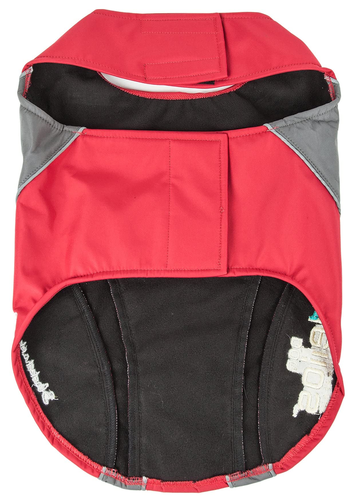 DOGHELIOS High Octane Softshell Neoprene Polar Fleece Reflective Performance Pet Dog Coat Jacket w/ Blackshark technology, X-L