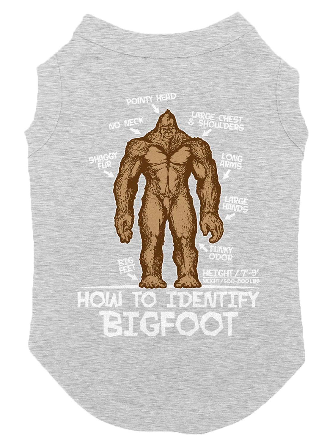 How To Identify Bigfoot - Dog Shirt (Light Gray, Medium)