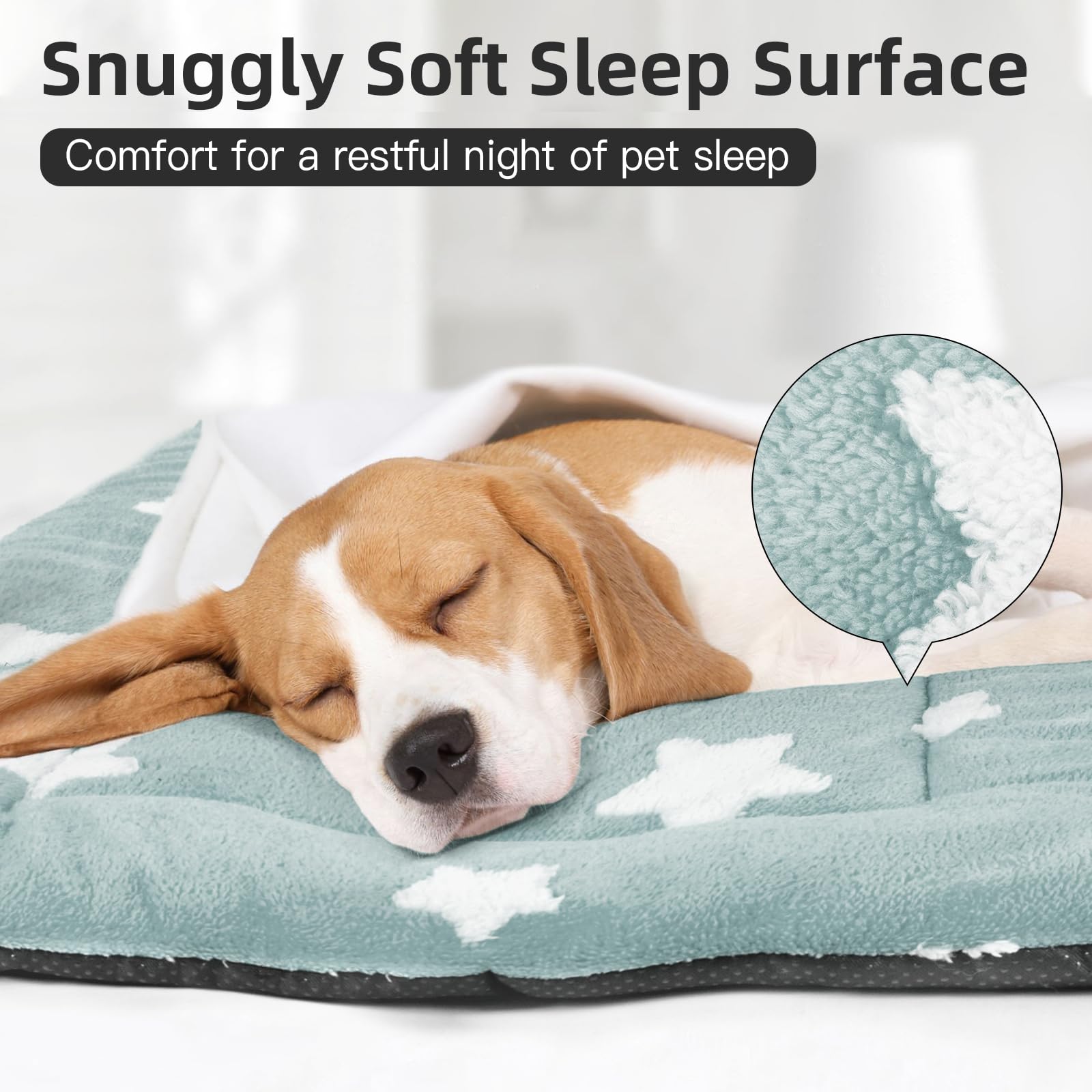 Mora Pets Dog Crate Pad Dog Kennel Bed Mat For Large Dogs Washable Cute Star Pet Bed For 36 Inch Cage Ultra Soft Flat Puppy Cat