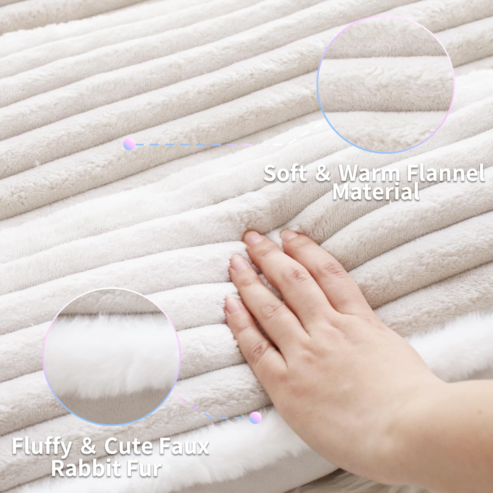 Luxury Dog Bed With Pillow Deluxe Flannel Pet Bed With Removable Washable Cover & Anti-Slip Bottom, Super Soft Dog Sofa Fluffy D