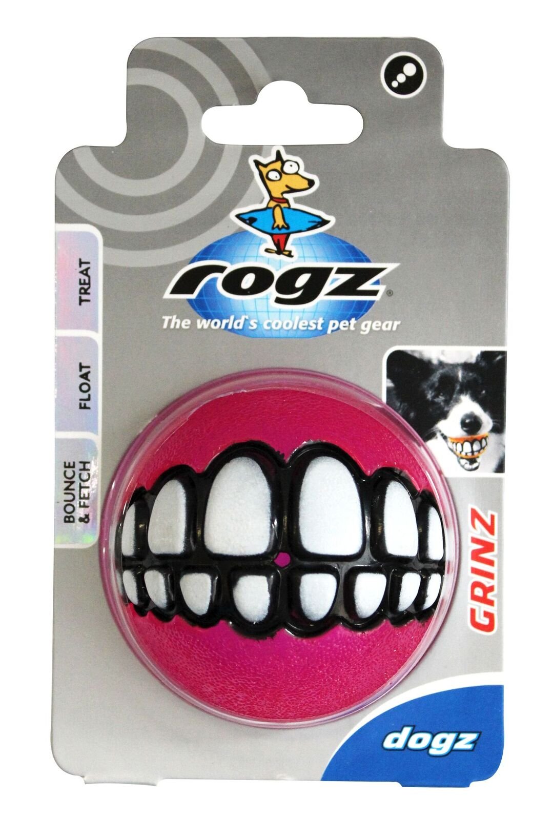 Rogz Dog Chew and Fetch Ball, Large