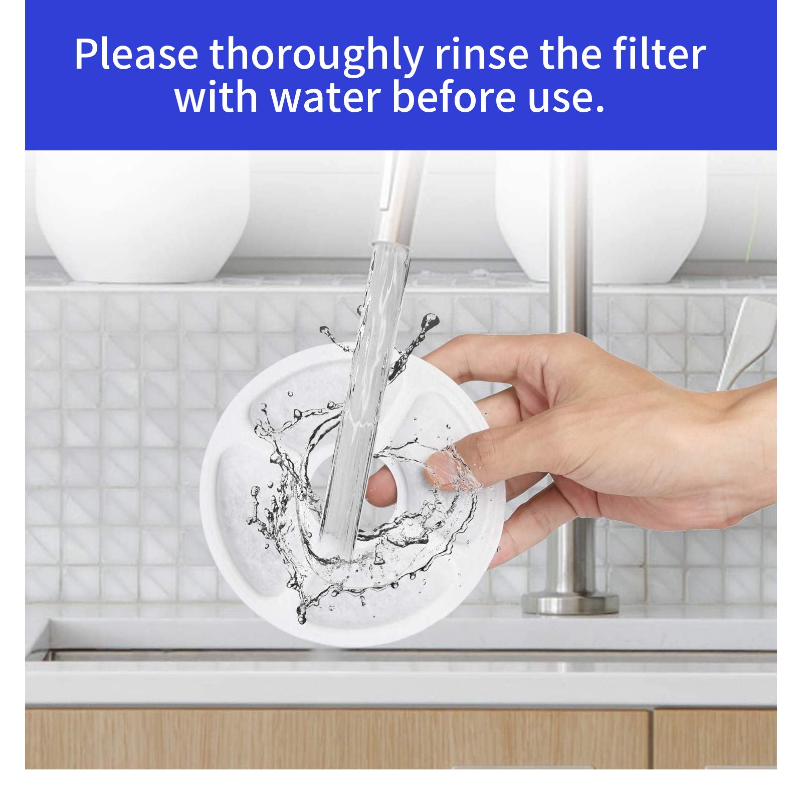 Replacement Filters For Pet Water Fountain - Activated Carbon Filters For Cats And Dogs Automatic Water Dispenser (16 Pack)
