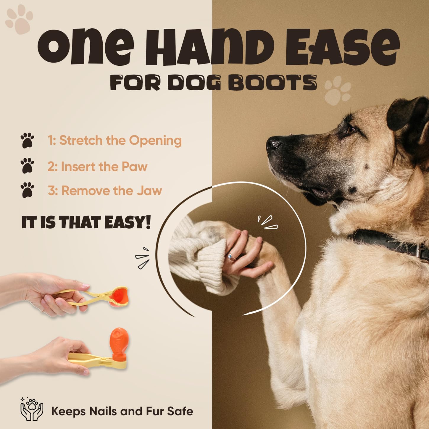 Paws Jawz: Slip Into Dog Booties With One Hand | Fitting Helper Tool Compatible With Paws Dog Boots & Other Dog Booties For Hot