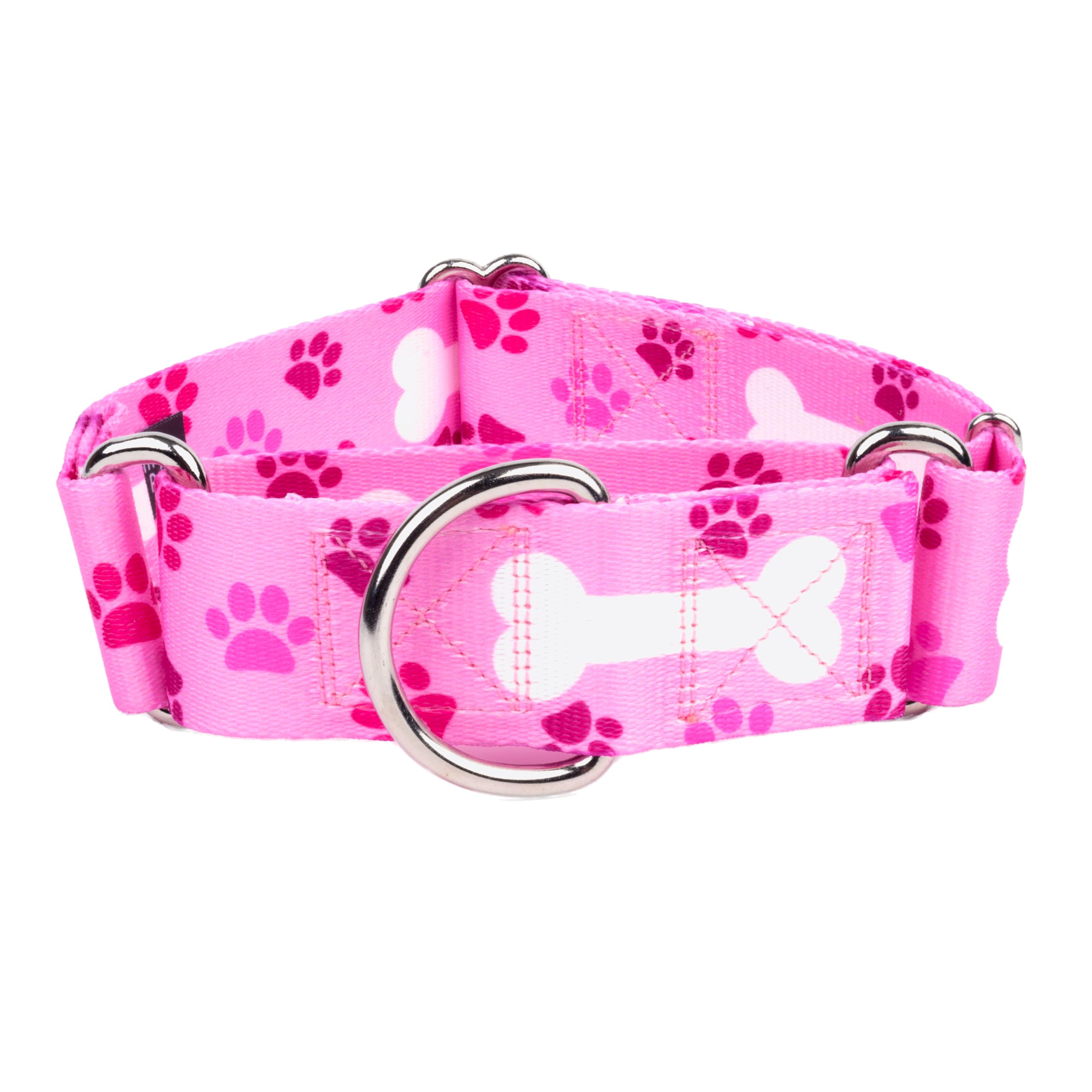 Country Brook Petz - Hossfit Jr Wide Martingale Dog Collar - Dog'S Life Collection Featuring Playful Designs (Pink Oh My Dog, Ex