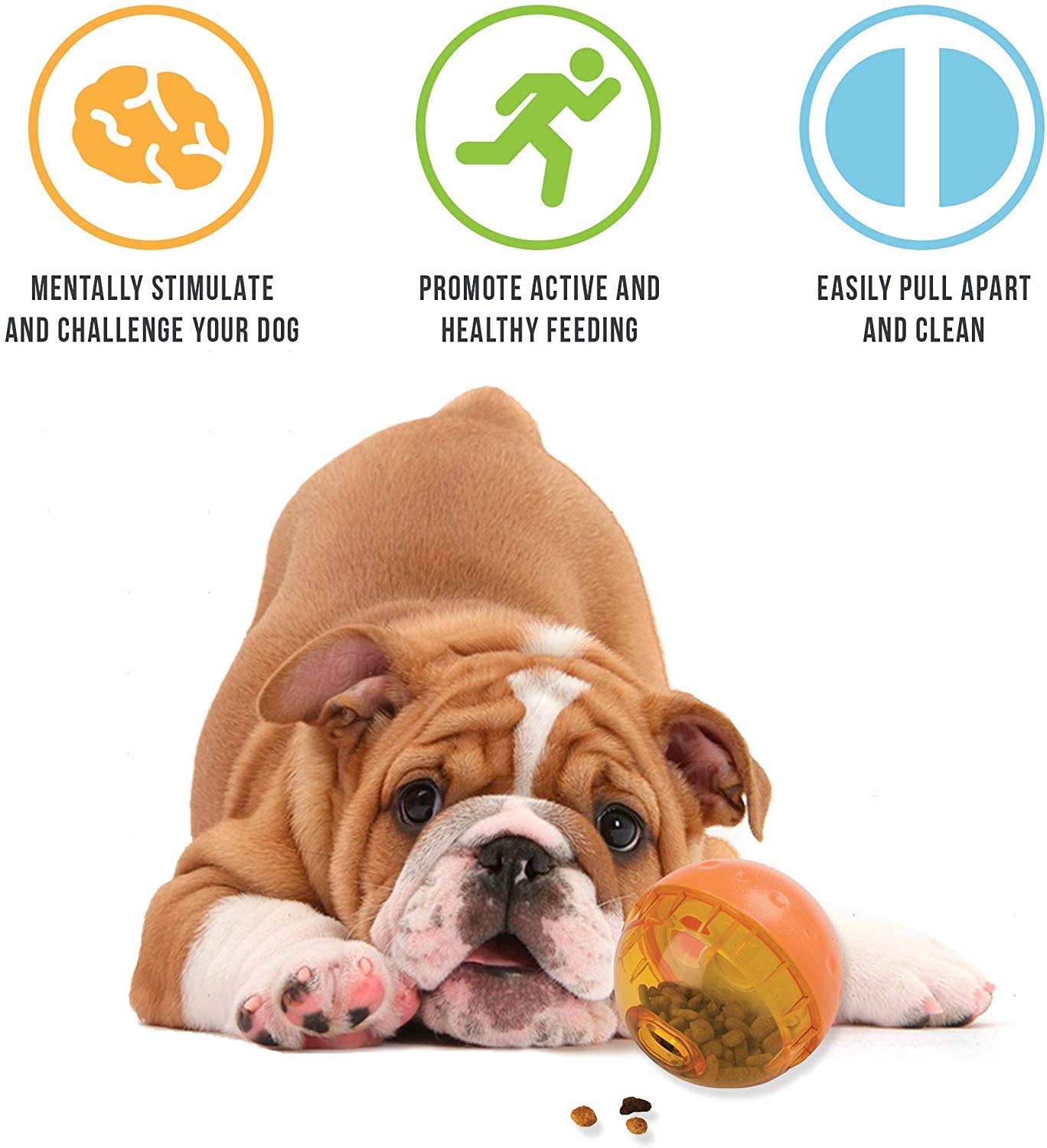 Smarter Toys IQ Treat Ball Toy 5'' Diameter Ball - Pack of 3
