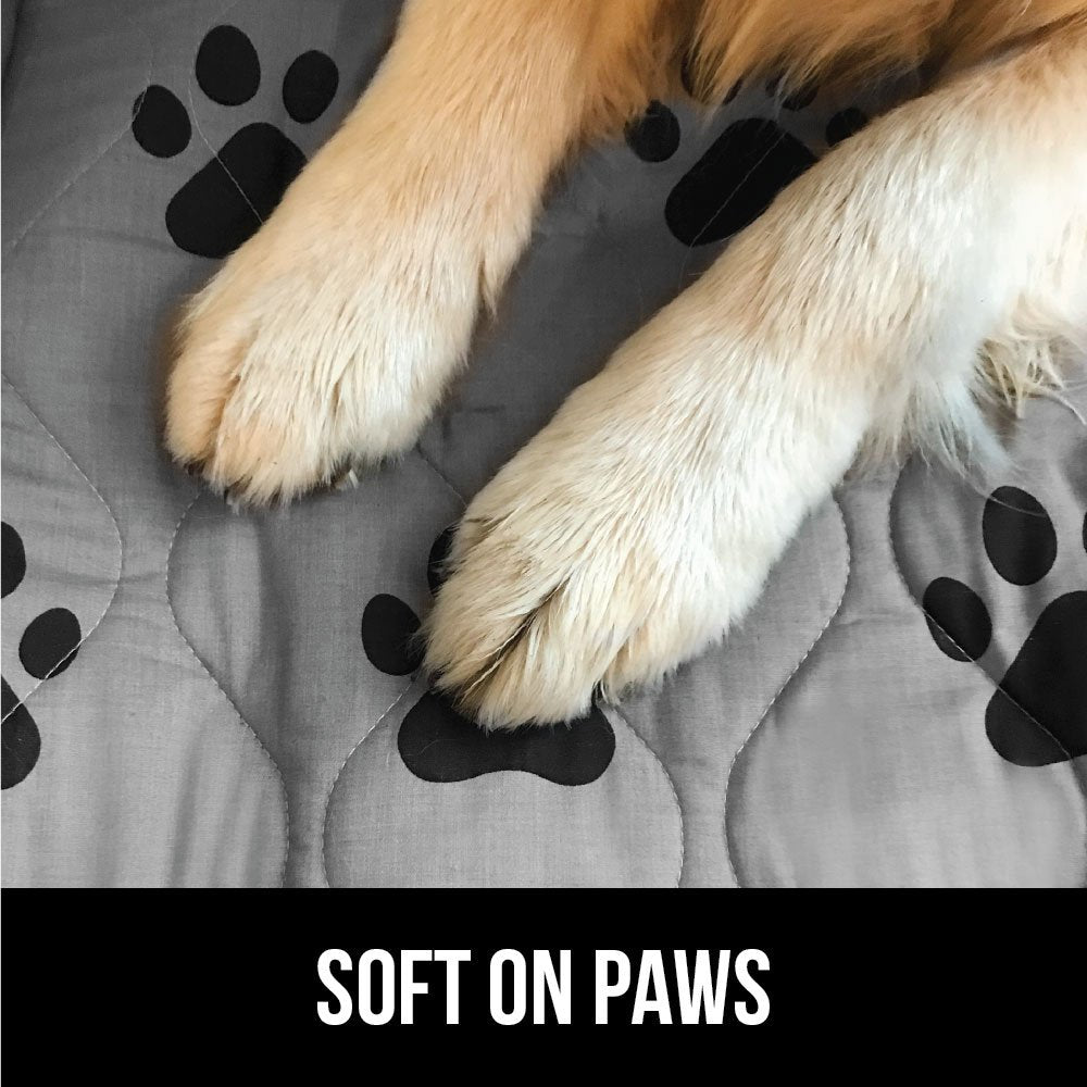 Gorilla Grip Reusable Puppy Pads, 2 Pack, Slip Resistant Pet Crate Mat, Absorbs Urine, Waterproof, Cloth Pee Pad for Training Pu