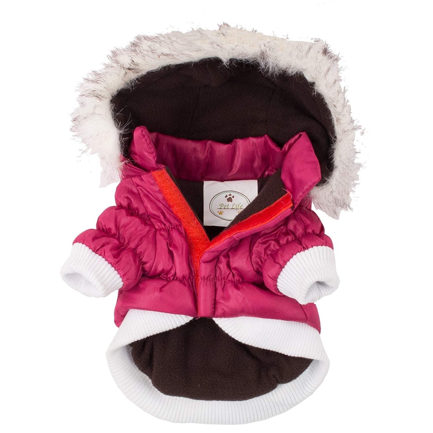 Pet Life Metallic Pink Parka Dog Coat Xs
