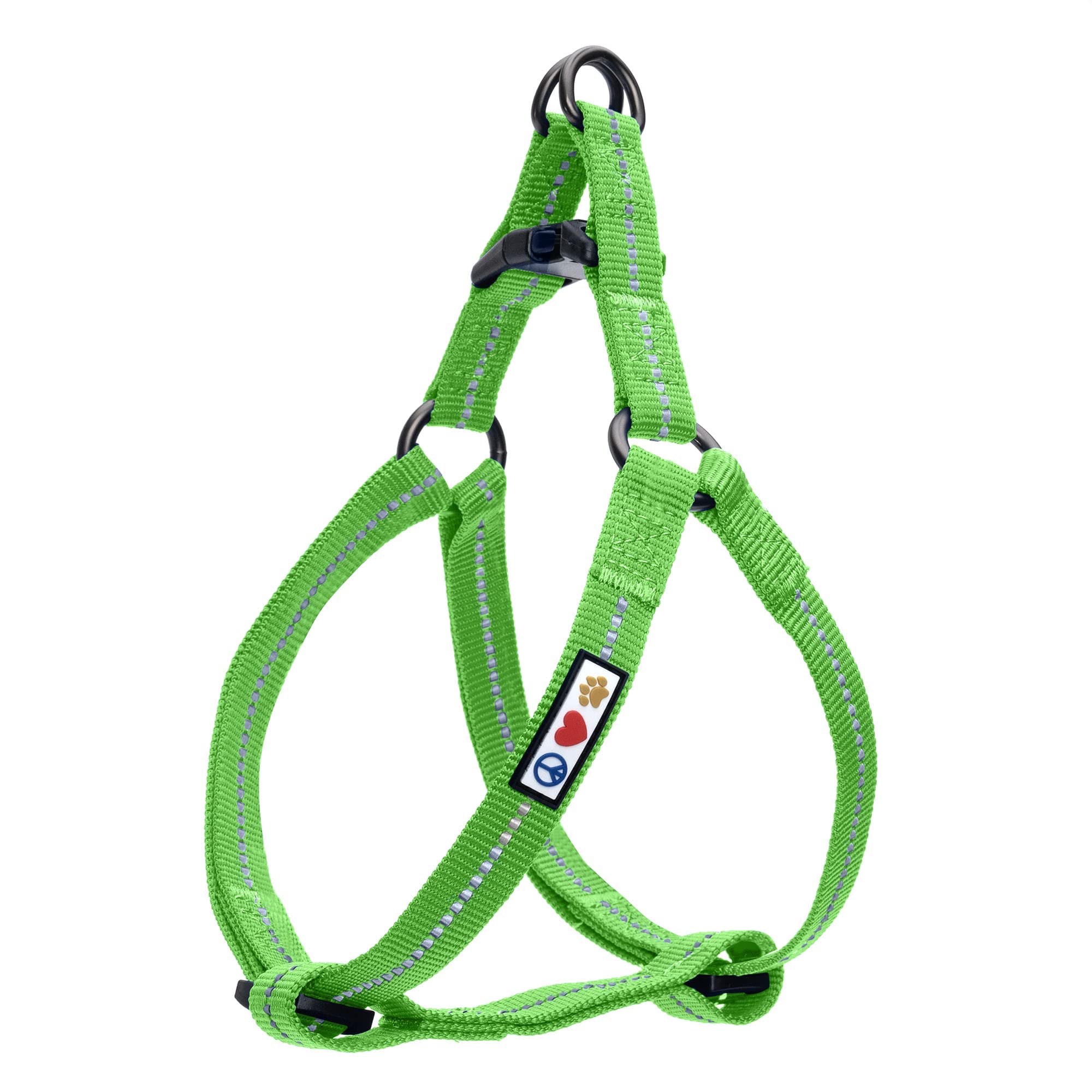 Pawtitas Recycled Dog Harness With Reflective Stitched A Puppy Harness Made From Plastic Bottles Collected From Oceans Small Earth Green