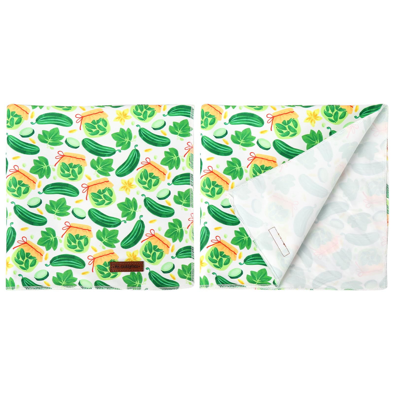 Mr.Chubbface Summer Dog Bandana, Pickle Cotton Bandana For Small Medium Large Dogs, Adjustable Pet Triangle Bibs Scarf