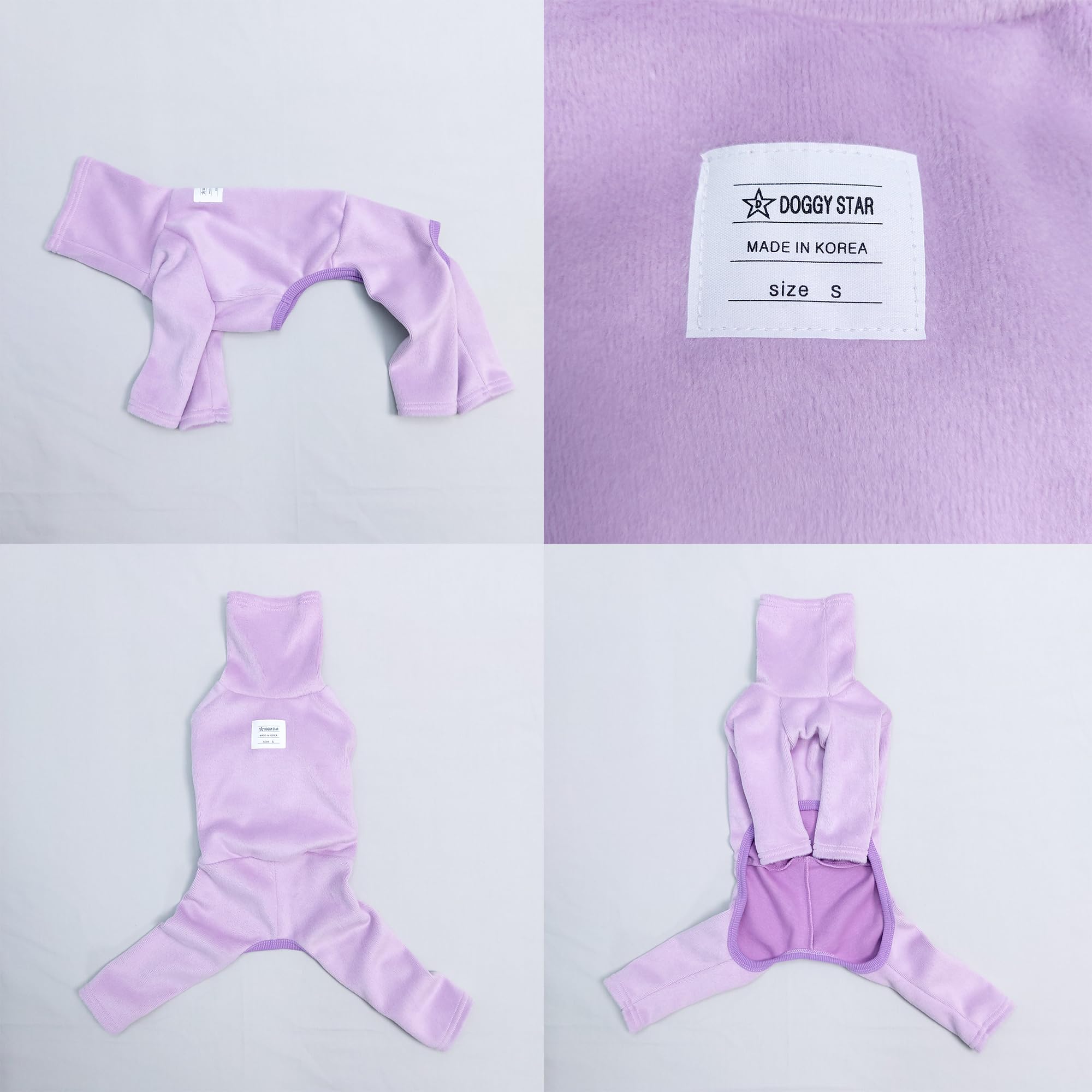D Doggy Star Italian Greyhound Clothes Sweater Fleece Basic Onesie Whippet For Dog Turtleneck Outfits Coat (2Xl,Flce Purple)