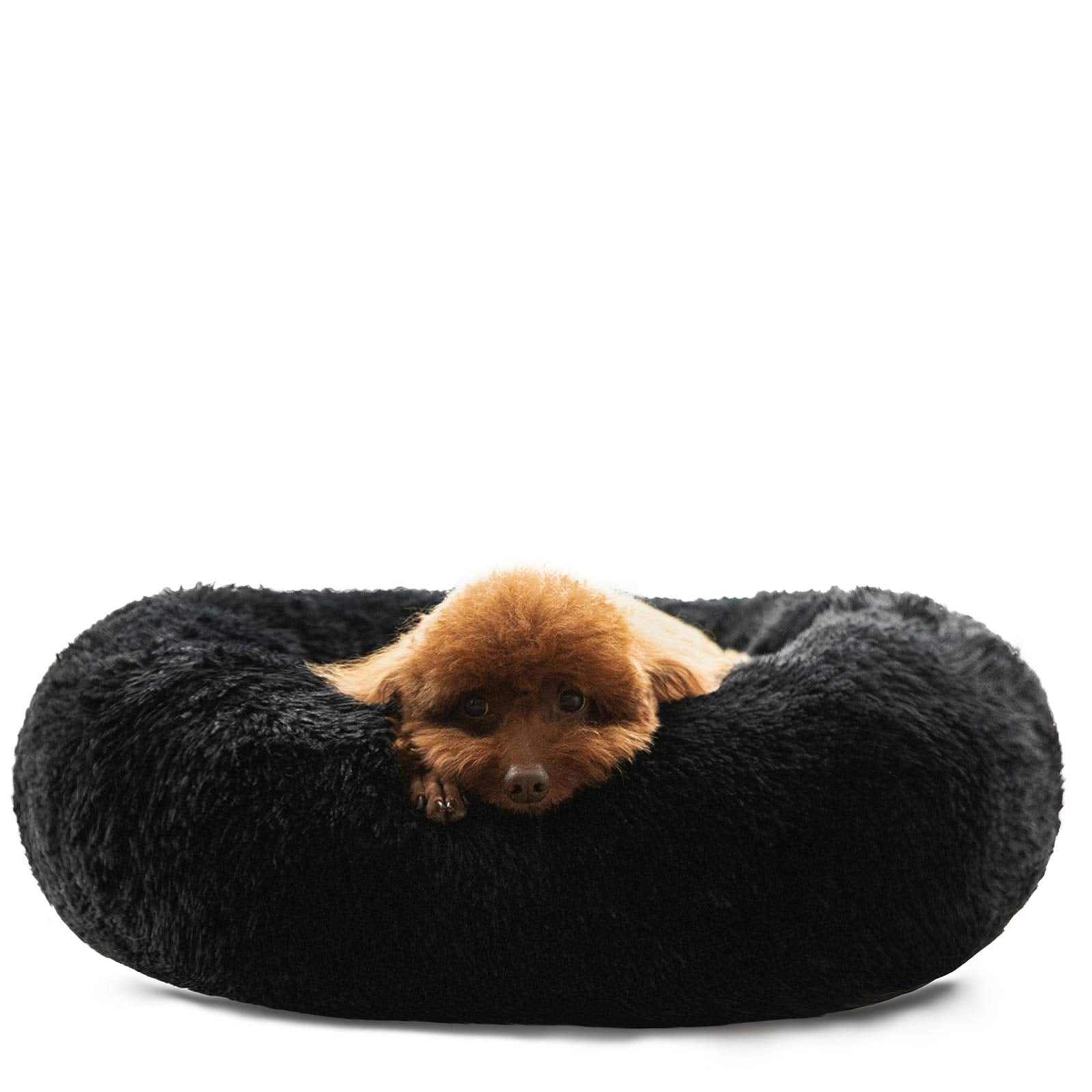 Hachikitty Calming Donut Cuddler Dog Bed, Medium Dogs, 24  