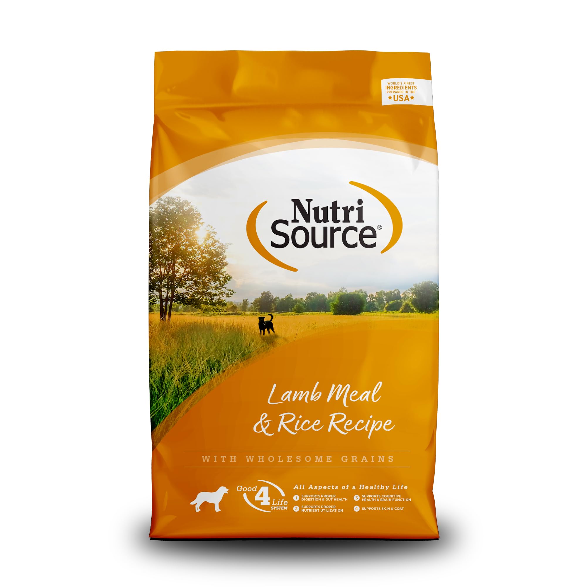 NutriSource Adult Dry Dog Food, Lamb Meal and Rice, 12LB