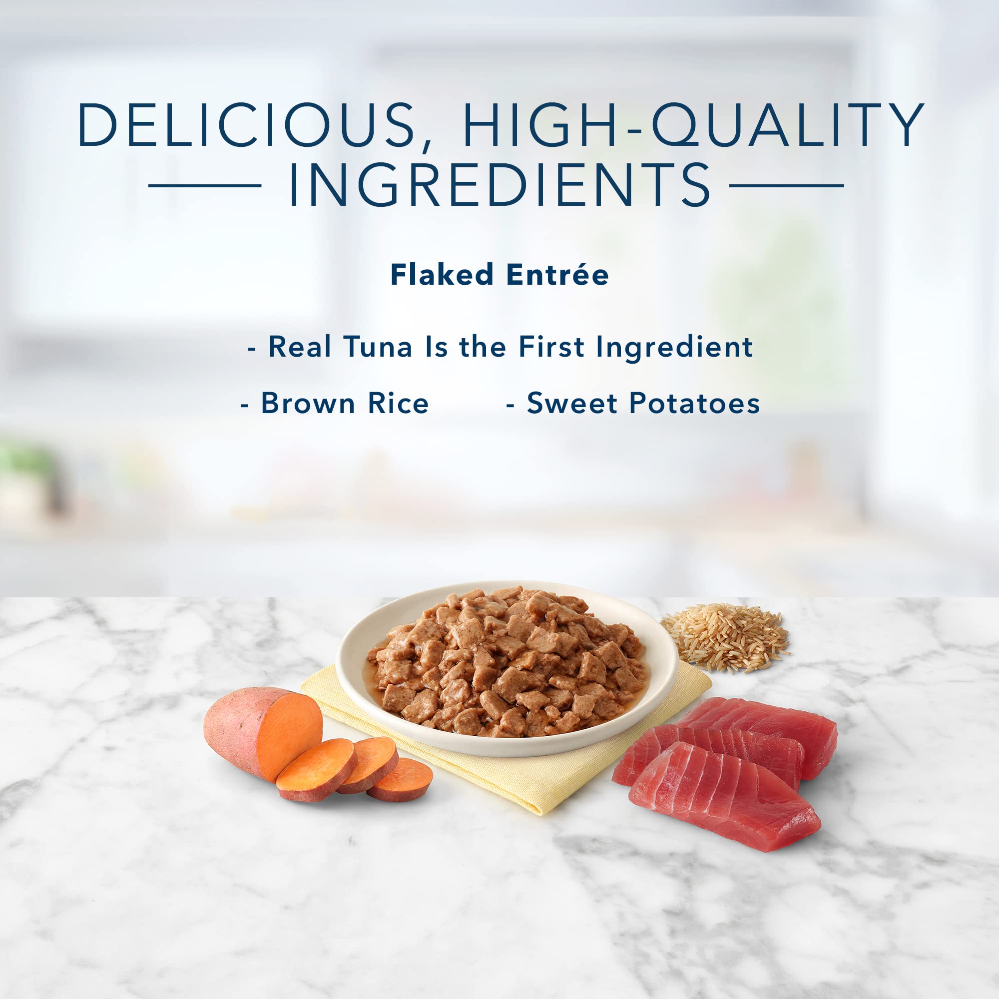 Blue Buffalo Tastefuls Flaked Wet Cat Food, Made with Natural Ingredients, Tuna Entr  e in Gravy, 5.5-oz Cans (24 Count)