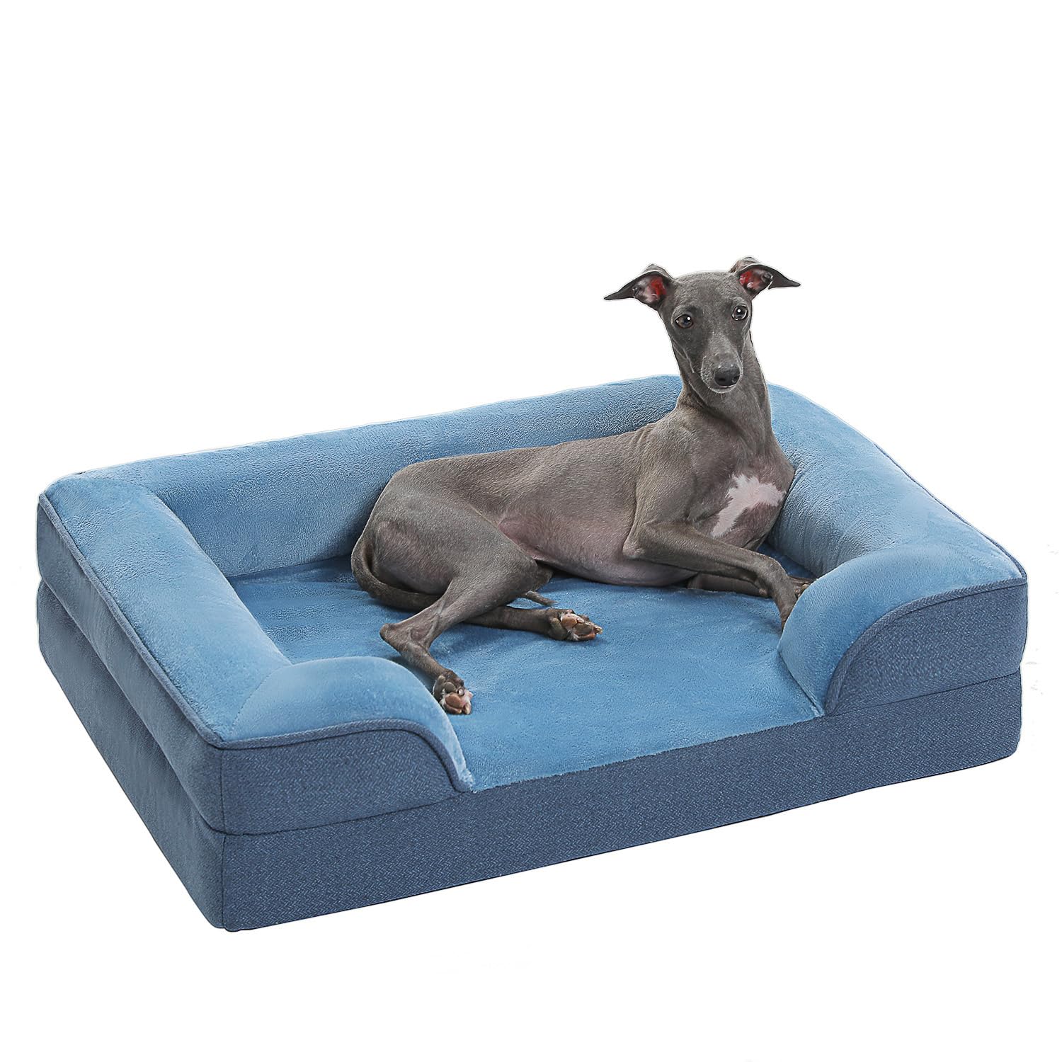 Pawz Road Orthopedic Bed - Waterproof, Medium Dog Bed With Supportive Foam, 2-Layer Cover And Non-Slip Bottom For Small, Medium 