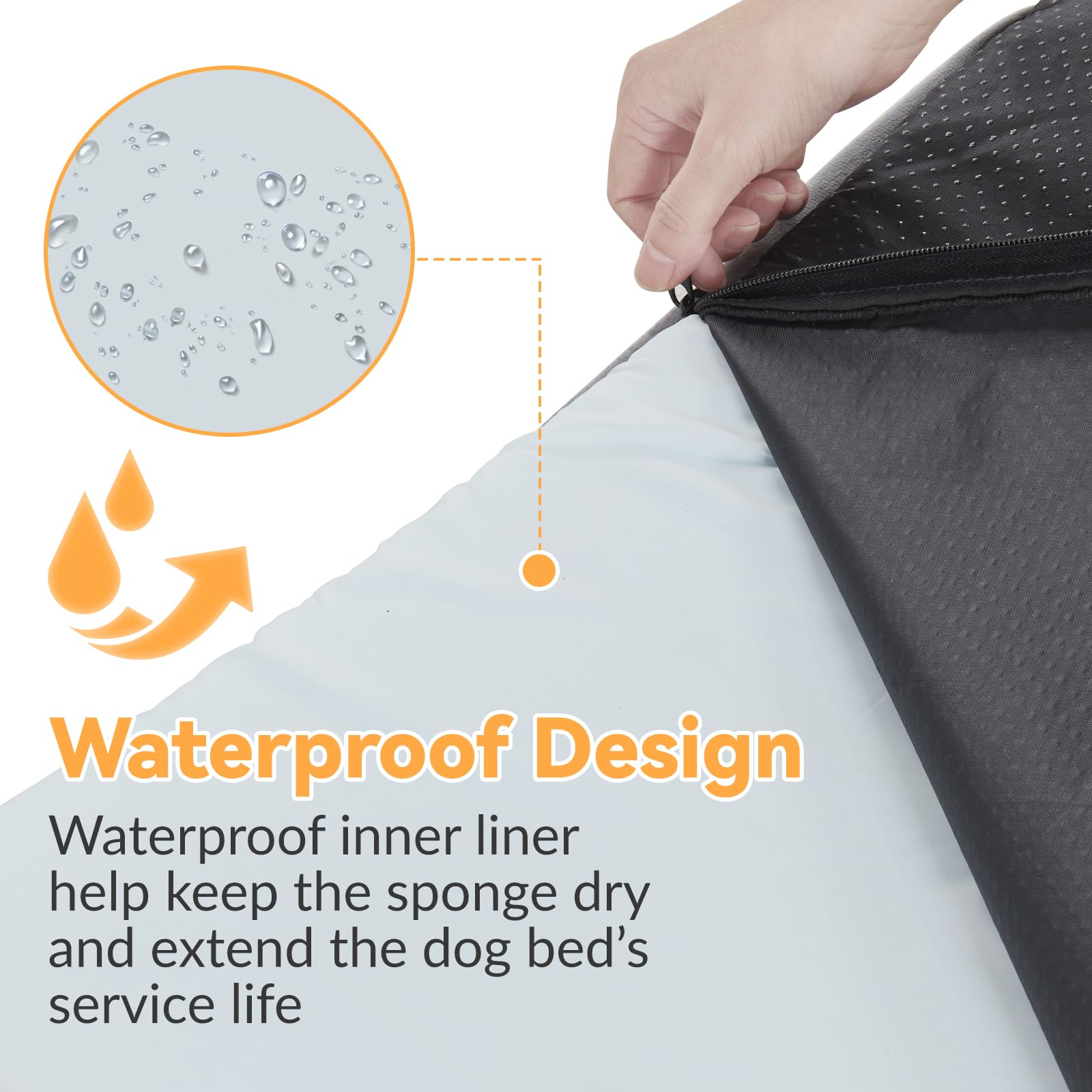 Dokdogs Orthopedic Dog Bed For Extra Large Dogs Waterproof Memory Foam Pet Beds With Nonskid Bottom Washable Xl Dog Couch Bed Wi