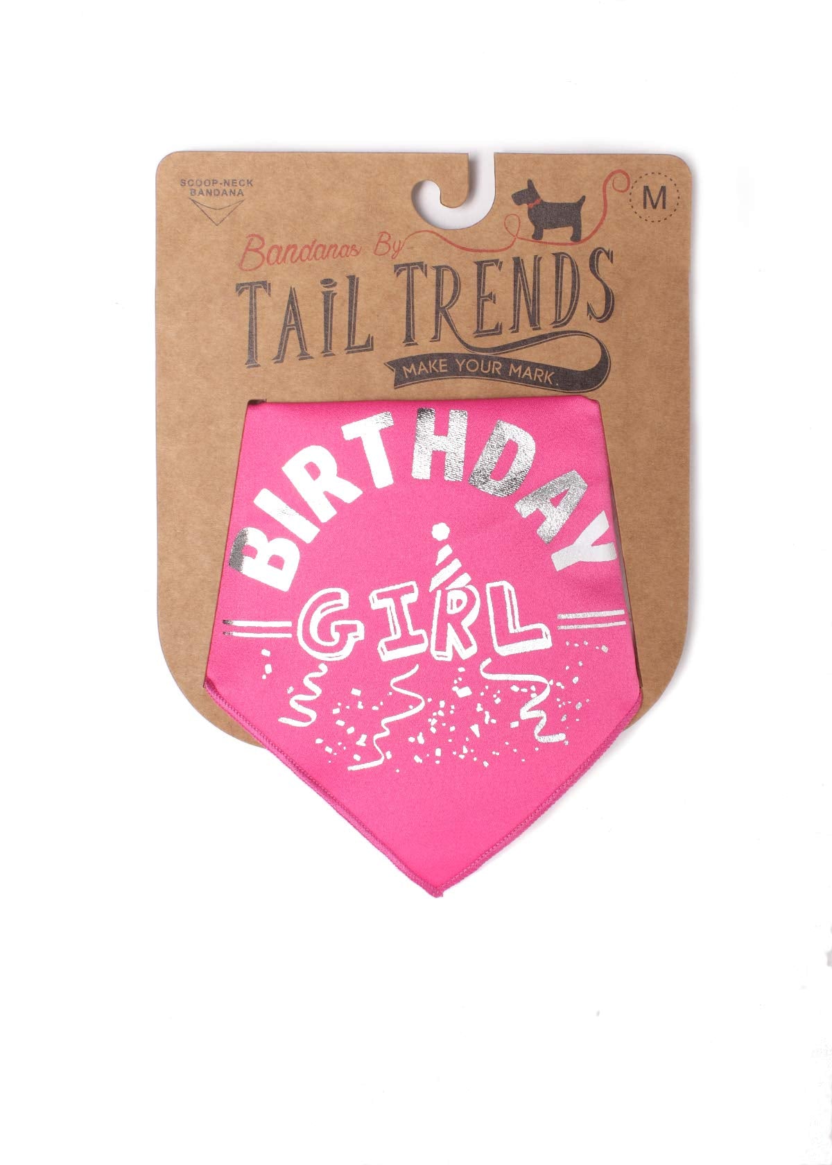 Tail Trends Happy Birthday Dog Bandana The Birthday Girl Design Fits Medium To Large Sized Dogs - 100% Cotton