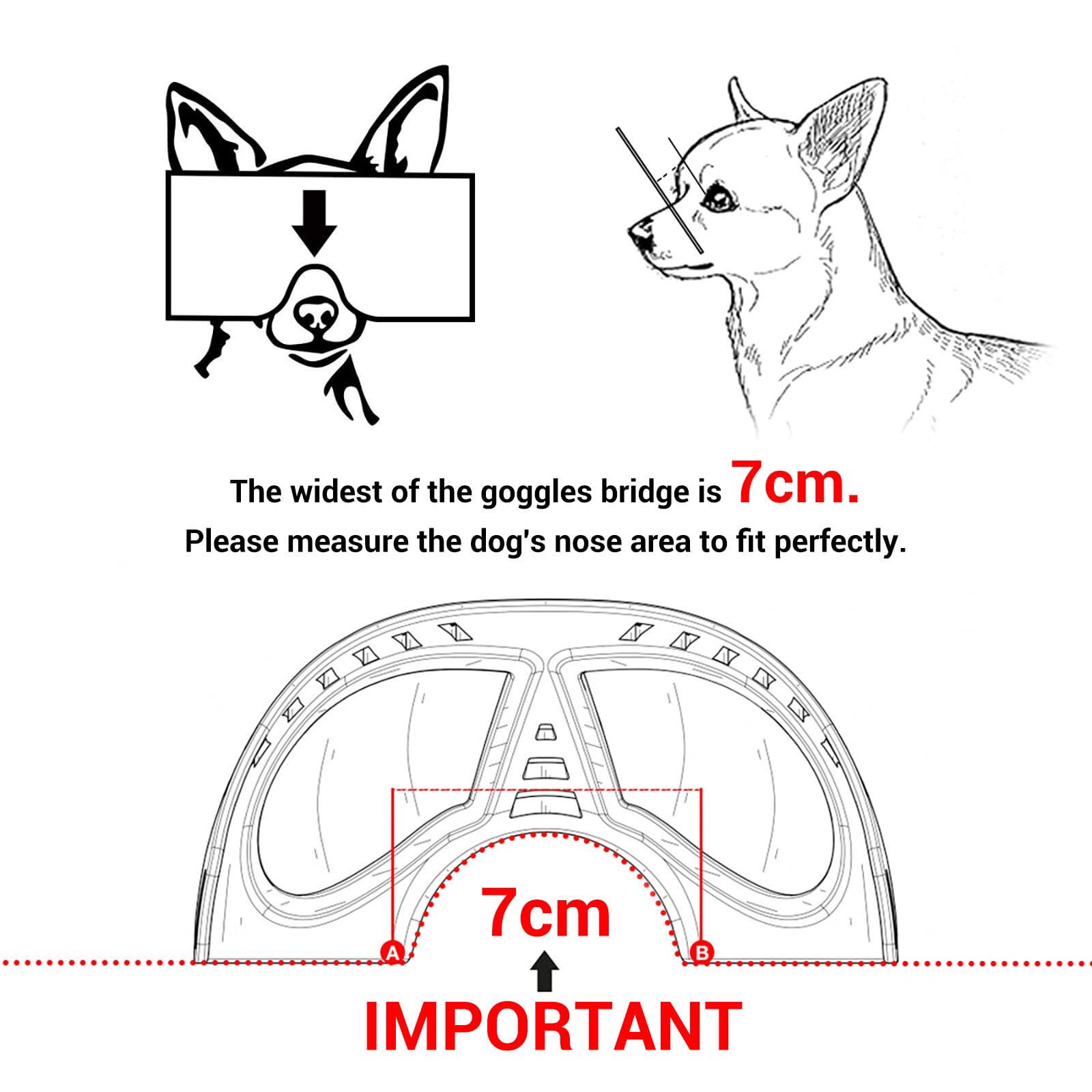 Billionchains Dog Goggles Windproof For Small-Medium Breeds Dog Sunglasses Anti-Uv With Adjustable Straps For Small Dog - Blue
