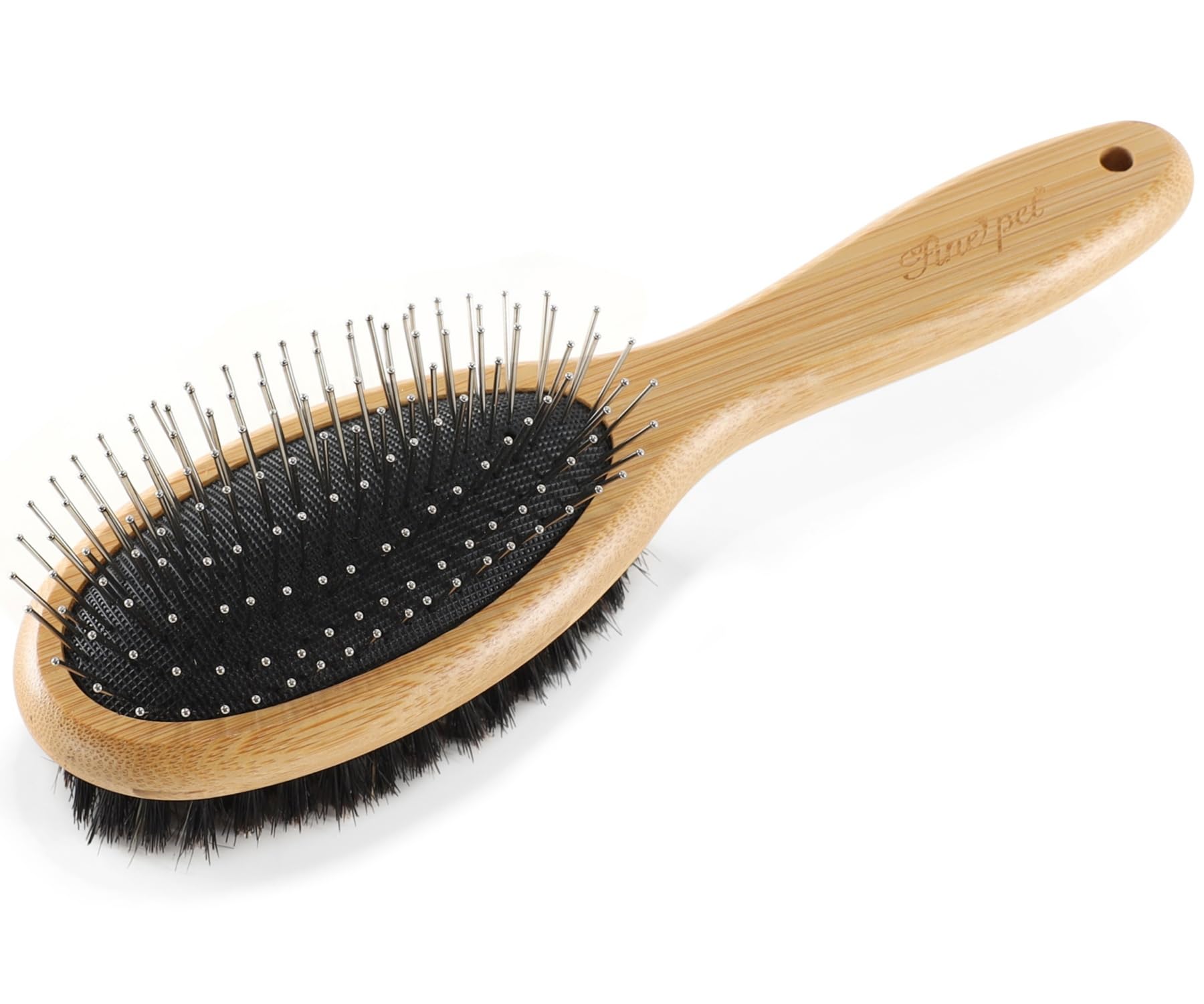 Vimfashi Double Sided Dog Brush Pin And Boar Bristle Pet Grooming Comb For Long Or Short Haired Dogs And Cats Removing Shedding 