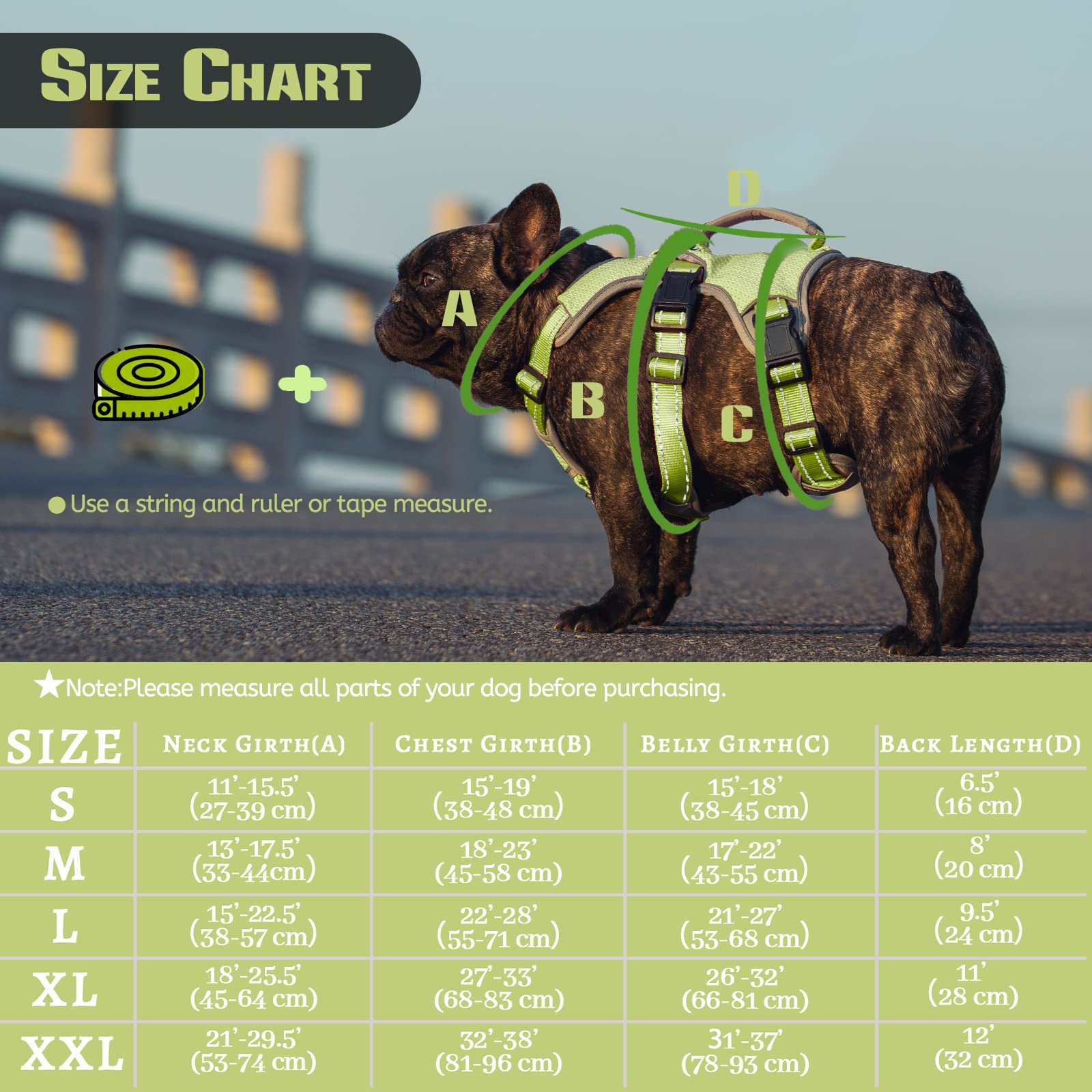 Escape Proof Dog Harness, Escape Artist Harness, Fully Reflective Harness With Padded Handle, Breathable,Durable, Adjustable Vest For Small Dogs Walking, Training, And Running Gear Green (Small)
