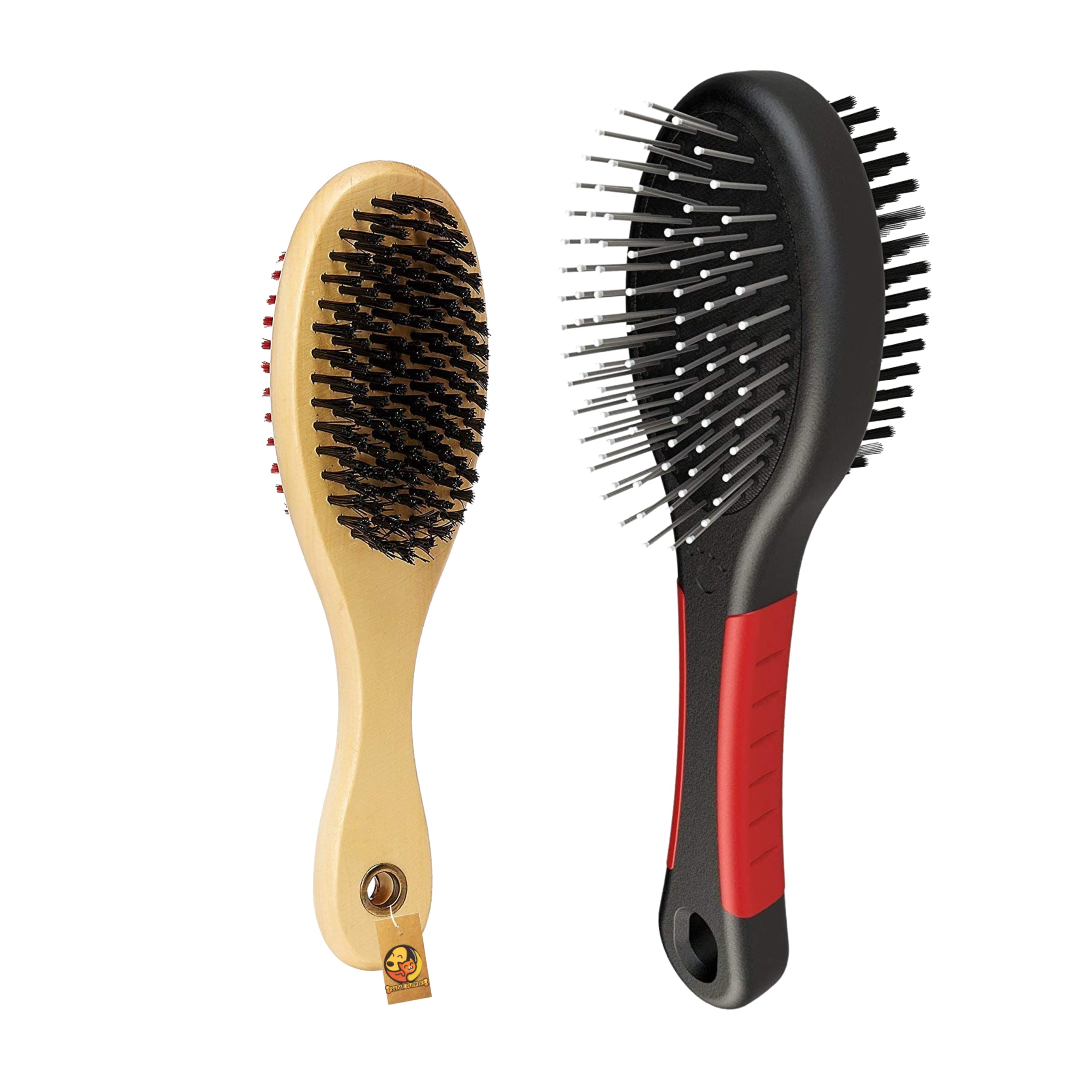 Foodie Puppies 2 In 1 Pet Grooming Professional Quality Hair Massager Deshedding, Dematting Comb Brush For Dogs, Cats And Puppie
