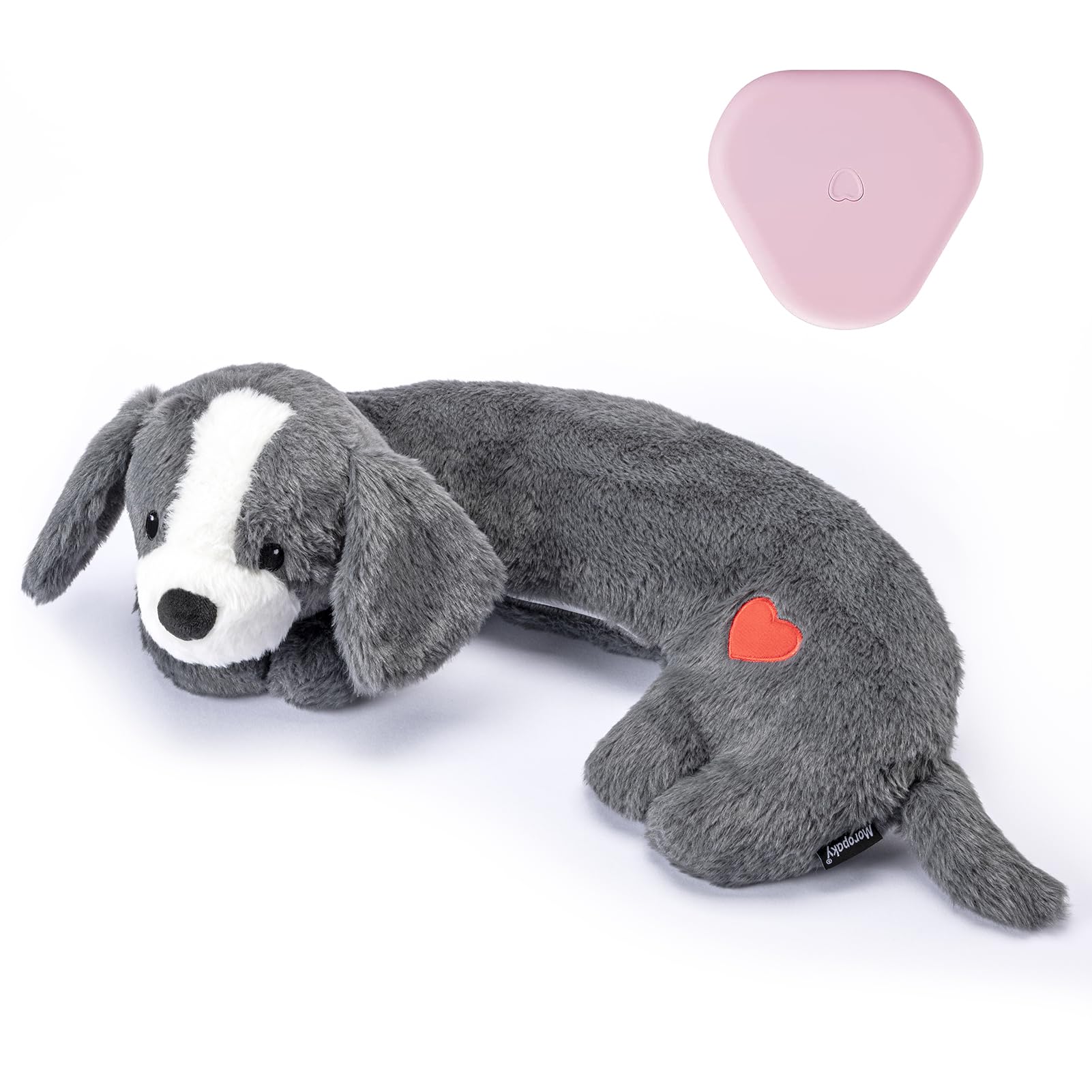 Moropaky Heartbeat Puppy Toys Dog Heartbeat Toy for Anxiety Relief Calming Aid, Heartbeat Stuffed Animal for Puppy Dog Comfort S