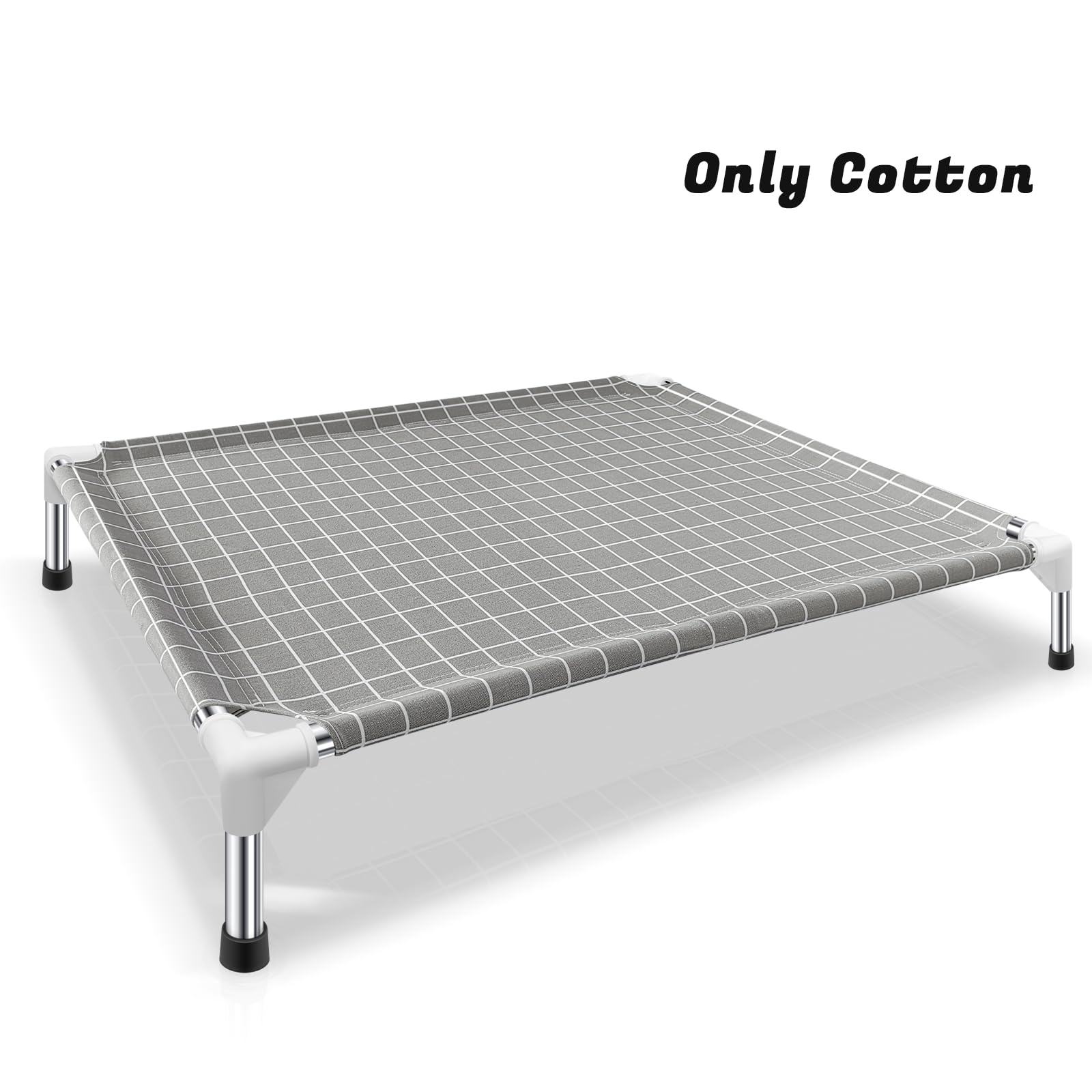Elevated Pet Bed Dog Cot - Raised Dog Beds For Indoor And Outdoor Use | Only Cotton For Medium
