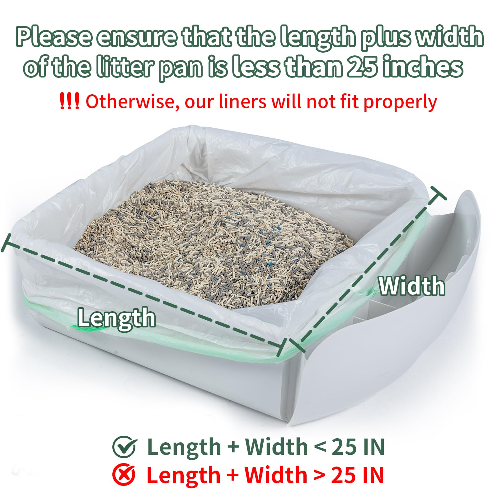 40 Count Cat Litter Box Liners For Automatic Cat Litter Box And Litter-Robot 4/3, Heavy-Duty, Extra Thick