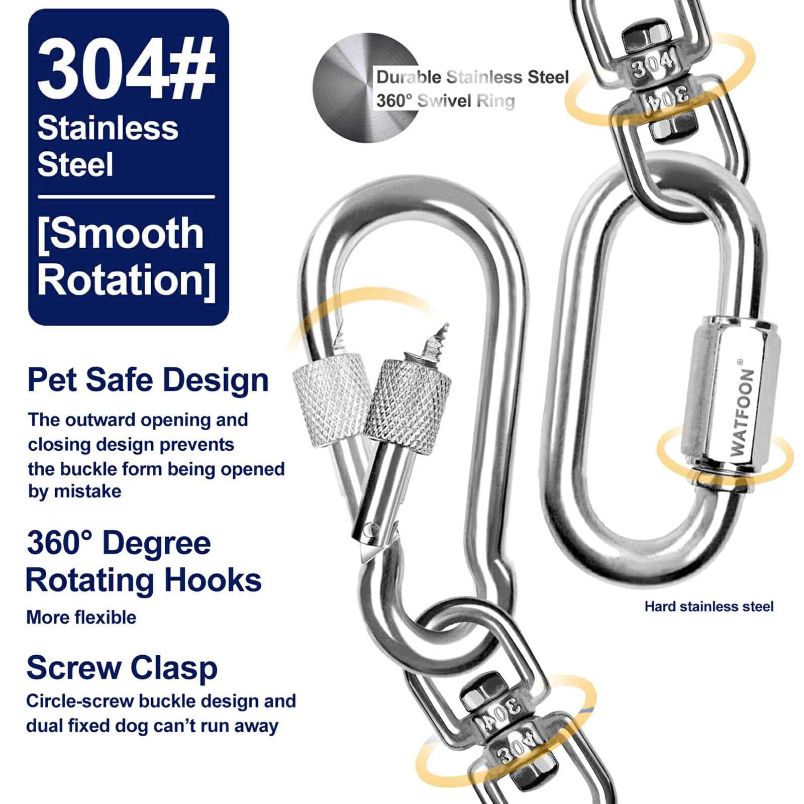 Tie Out Cable For Dogs Up To 300Lbs,100Ft Extra Strong 1000Lbs Break Strength Tie-Out Tether Trolley Training Lead,Dog Run Cable For Yard Garden Park Camping Outside (Orange, 300Lbs 25Ft)