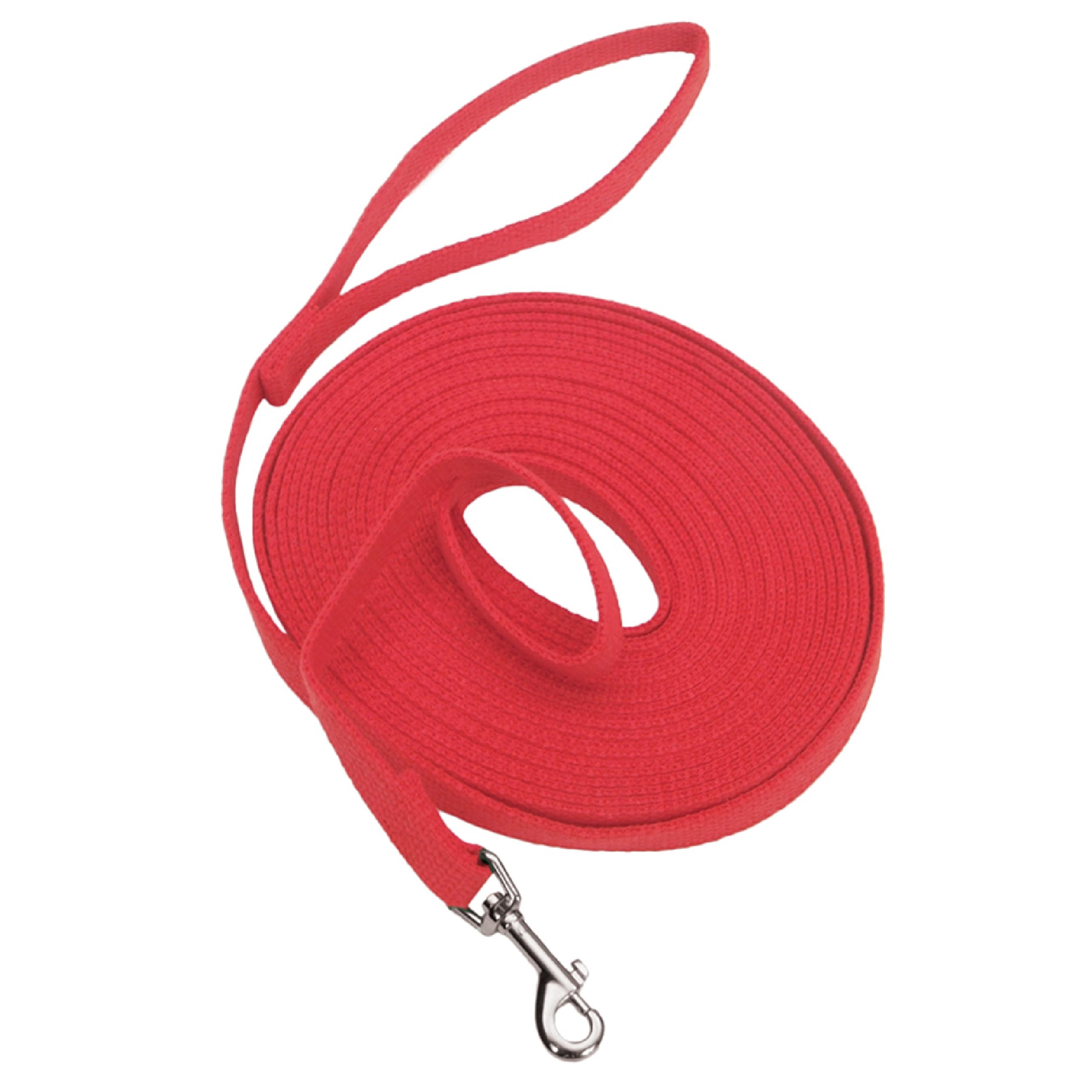 Coastal Cotton Web Training Dog Leash Red 20 ft.