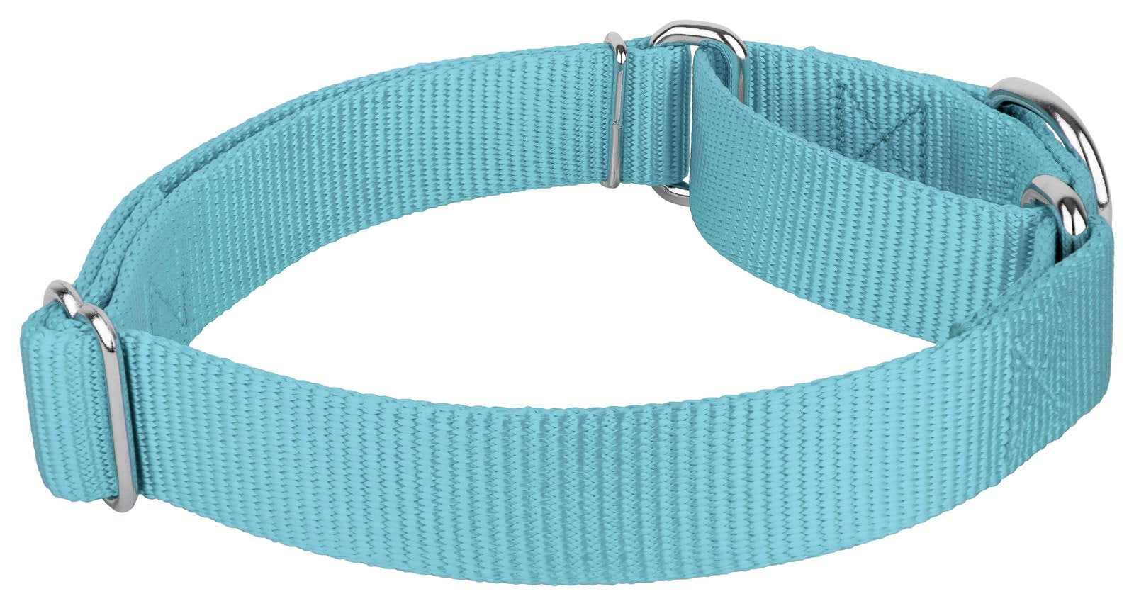 Country Brook Petz - Ocean Blue Martingale Heavy Duty Nylon Dog Collar - 21 Vibrant Color Options (3/8 Inch Width, Micro)