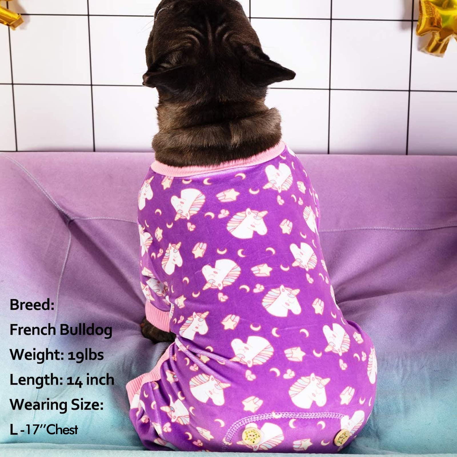 Kyeese Dog Pajamas Unicorn For Small Dogs Soft Material Stretchable Dog Pjs Cat Pajama Dog Clothes