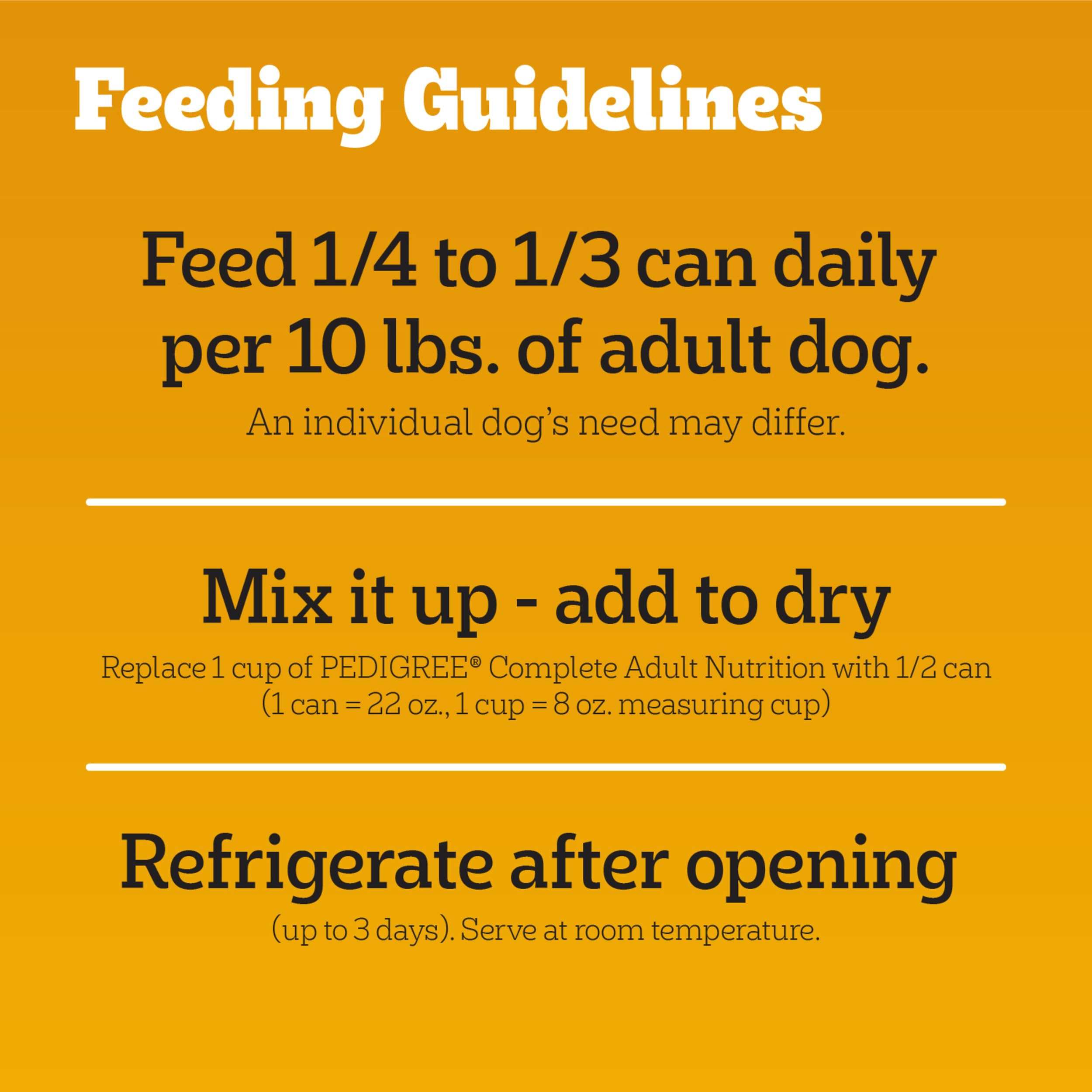 Pedigree Chopped Ground Dinner Adult Canned Soft Wet Dog Food With Chicken, 22 oz. Cans (12 Count, Pack of 1)
