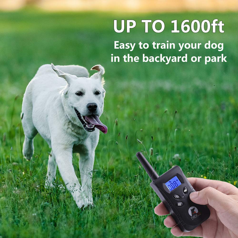 Paipaitek No Shock Dog Training Collar, Rechargeable, Waterproof, 1600ft Range, for Small to Large Dogs, Red, Model PD 520V-1