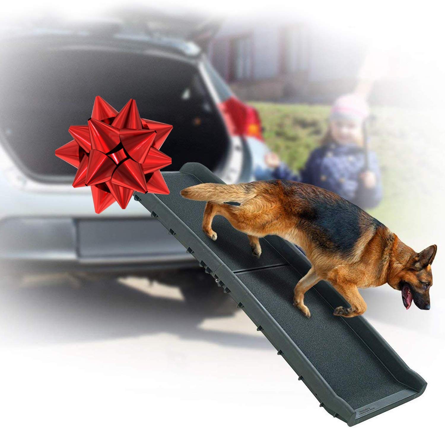 Folding Large Dog Pet Ramp  62inch LONG Portable Foldable Heavy Duty Light Weight, Large Rooms High Beds Sofa Couch Auto Car Truck