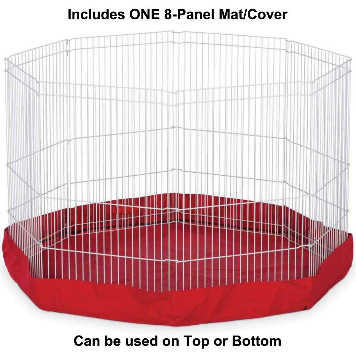 Marshall Pet Products Smr00261 Small Animal Fabric 8-Panel Play Pen Mat Cover, Colors Vary