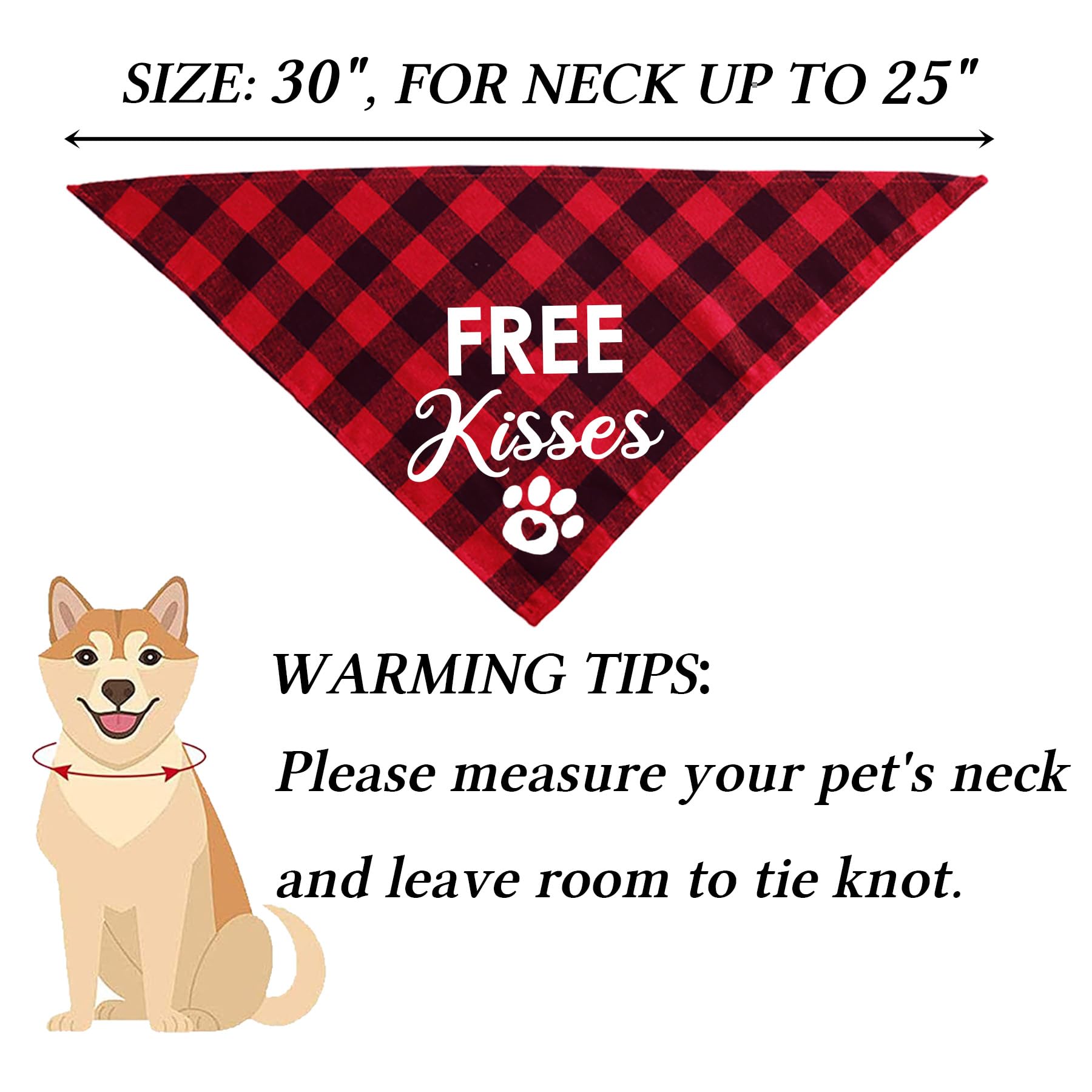 Stmk 2 Pack Valentine'S Day Dog Bandanas - Large, Free Kisses & Heart Breaker