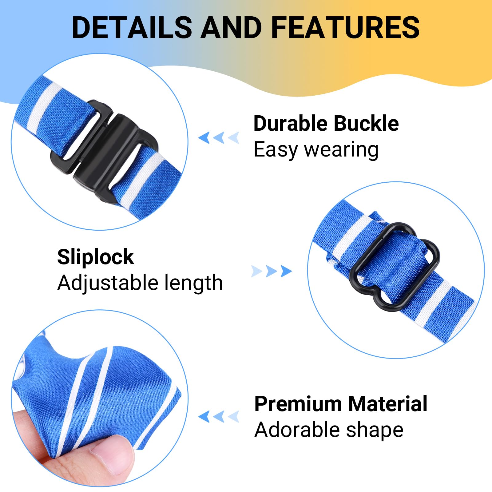 Segarty 60 Pcs Adjustable Small Dog Ties, Assorted Pattern Pet Bow Ties For Small Dogs Bows Cats Grooming Bowties Puppy Neckties