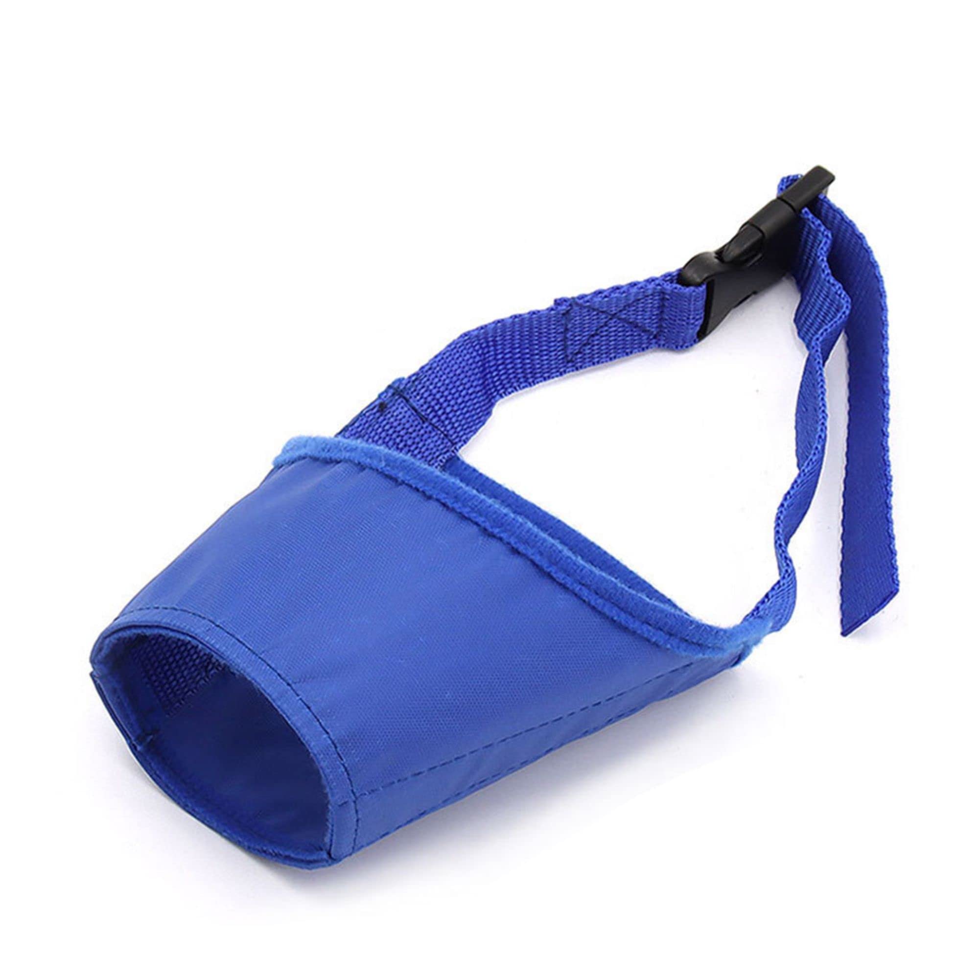 Parts Express Dog Muzzle, Soft Anti-Biting Barking Chewing Muzzle, Breathable Waterproof Adjustable Muzzle For Small Medium Dogs,Blue (Xxs)
