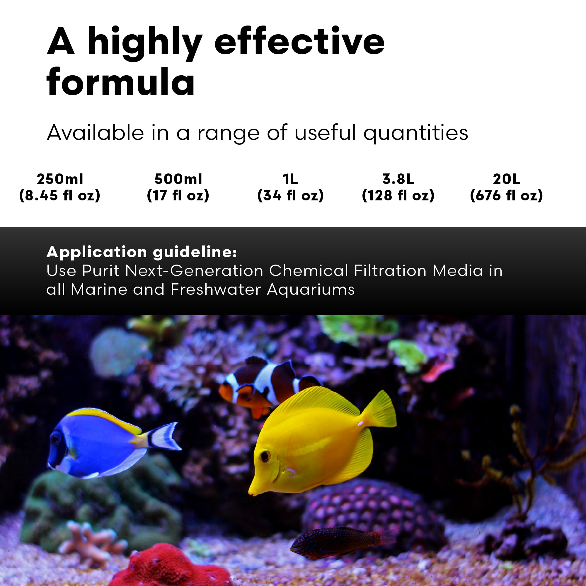 Brightwell Aquatics - Purit Next-Generation Chemical Filtration Media - for use in All Marine and Freshwater Aquaria - Aquarium