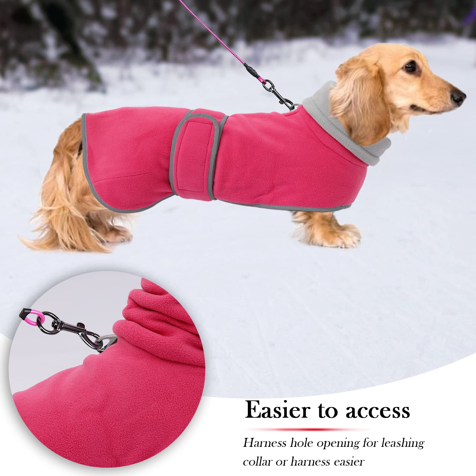 Geyecete Dachshund Sweaters For Dogs, Dachshund Coat Perfect Dog Winter Coat With Padded Fleece Lining And High Collar,Dog Snows