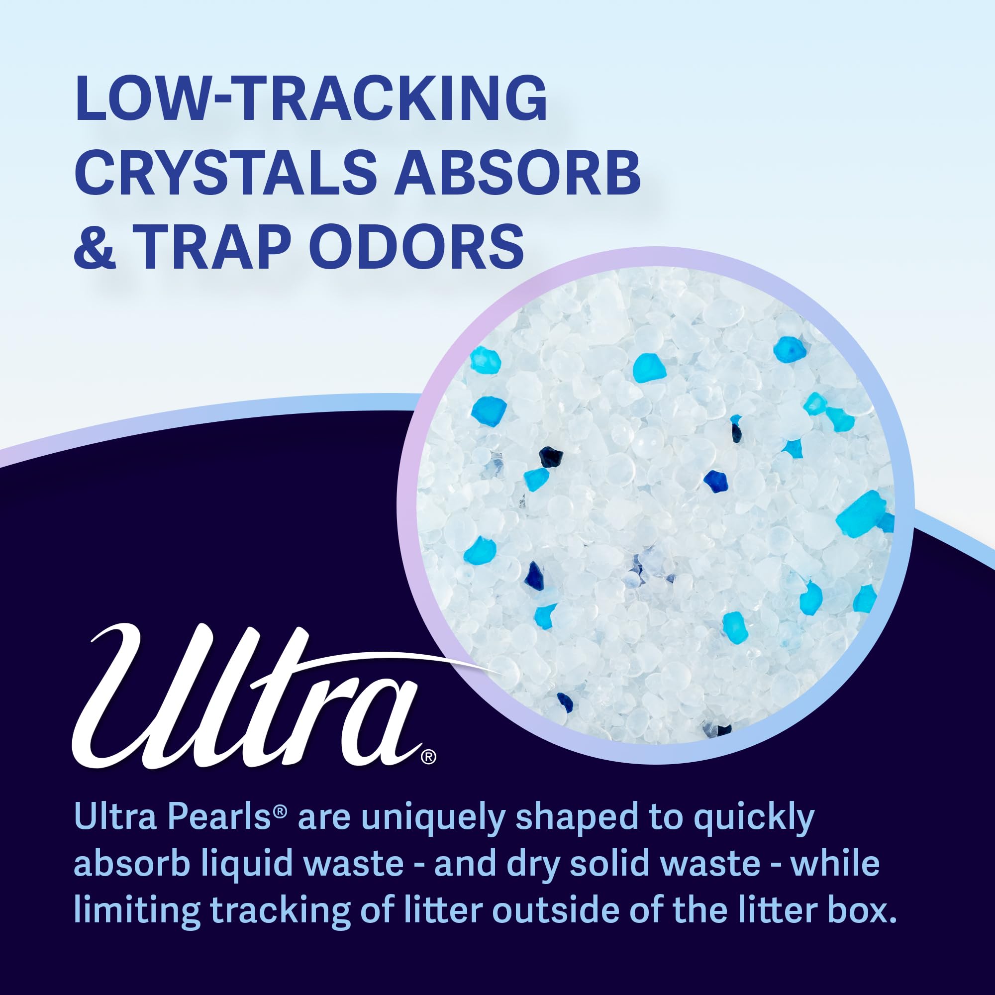 ULTRA Ultra Pearls Cat Litter - 5 Lbs, 99.9% Dust Free, Soft on Paws, Fragrance Free, Silica Gel, Low Tracking