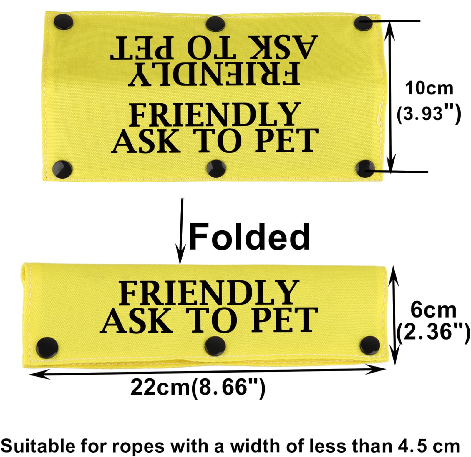 Special Needs Dog Leash Sleeve Friendly Ask To Pet Dog Leash Wrap Sleeve Alert Tag Pet Birthday Gift (Friendly Ask To Pet-Ye Sle